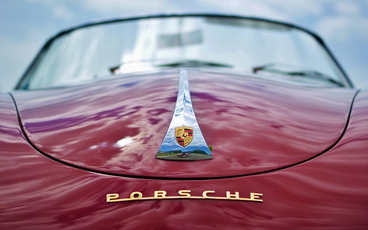 Image Porsche Logo Emblem Cloud Covered Red automobile