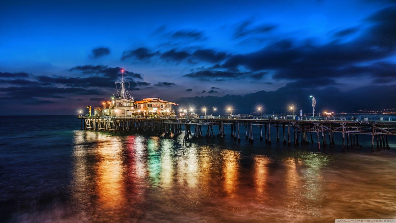 The Pier In Santa Monica HD desktop wallpaper, High Definition