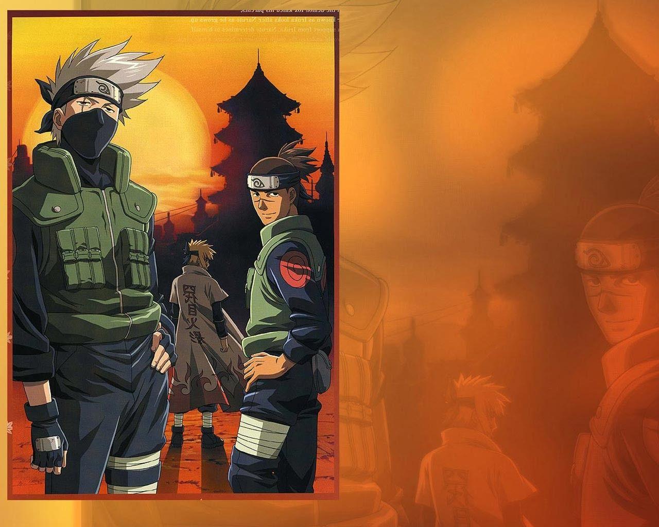 anime, Naruto Shippuuden, Hatake Kakashi, Namikaze Minato, Umino