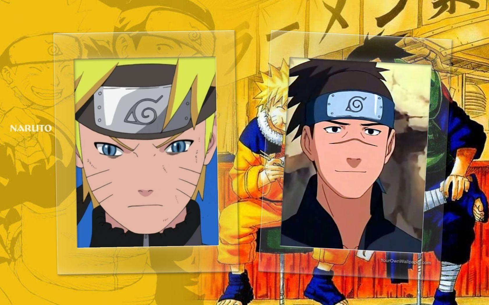 Naruto Uzumaki and Iruka Umino Wallpaper