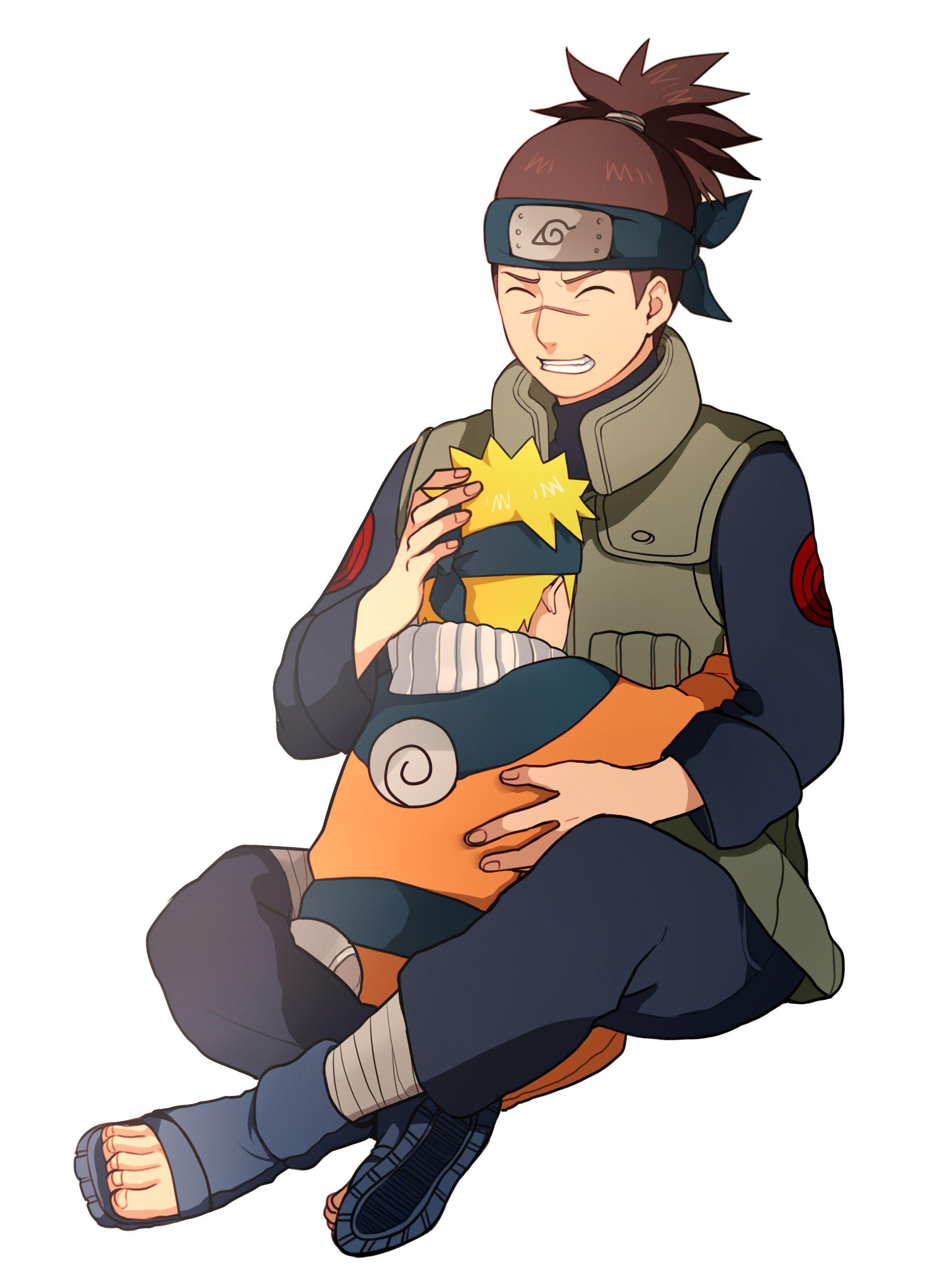 Tags: NARUTO, Uzumaki Naruto, Umino Iruka, PNG Conversion, Pixiv