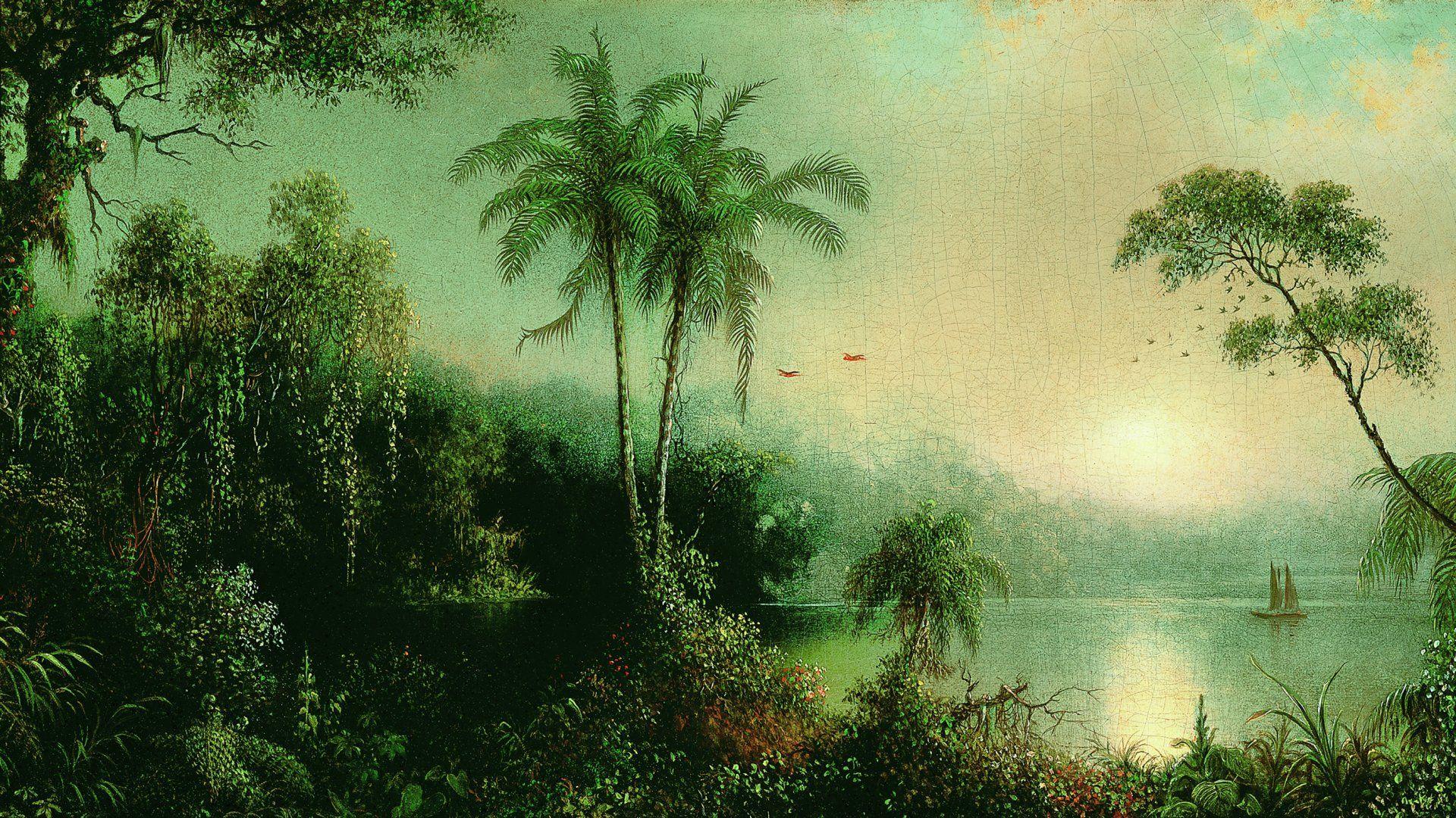 Download Trees, Painting, Jungle, A Martin Johnson Heade