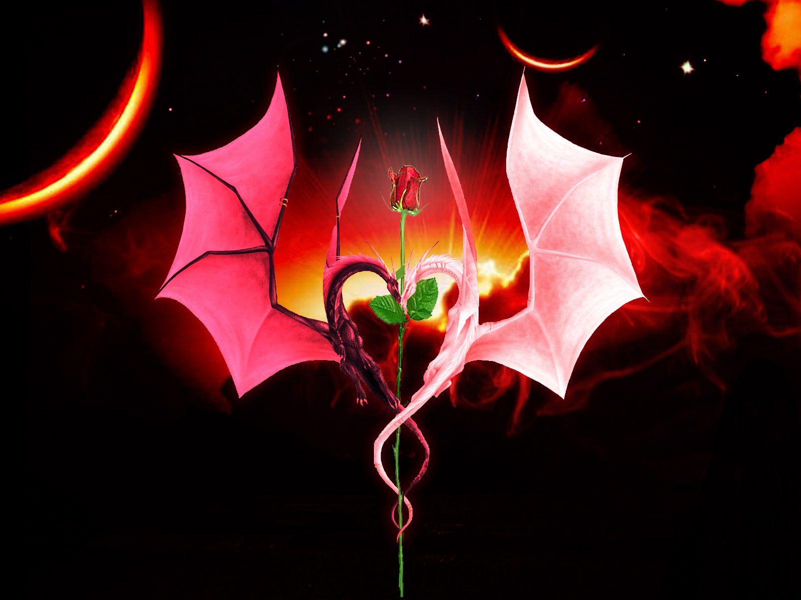 dragon free wallpaper download. Fantasy Dragon Love