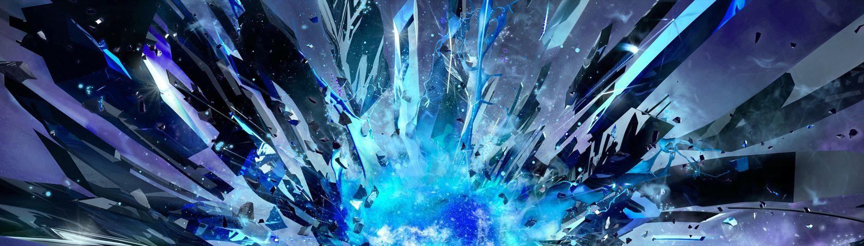 Blue Shards • Image • WallpaperFusion • Binary Fortress Software