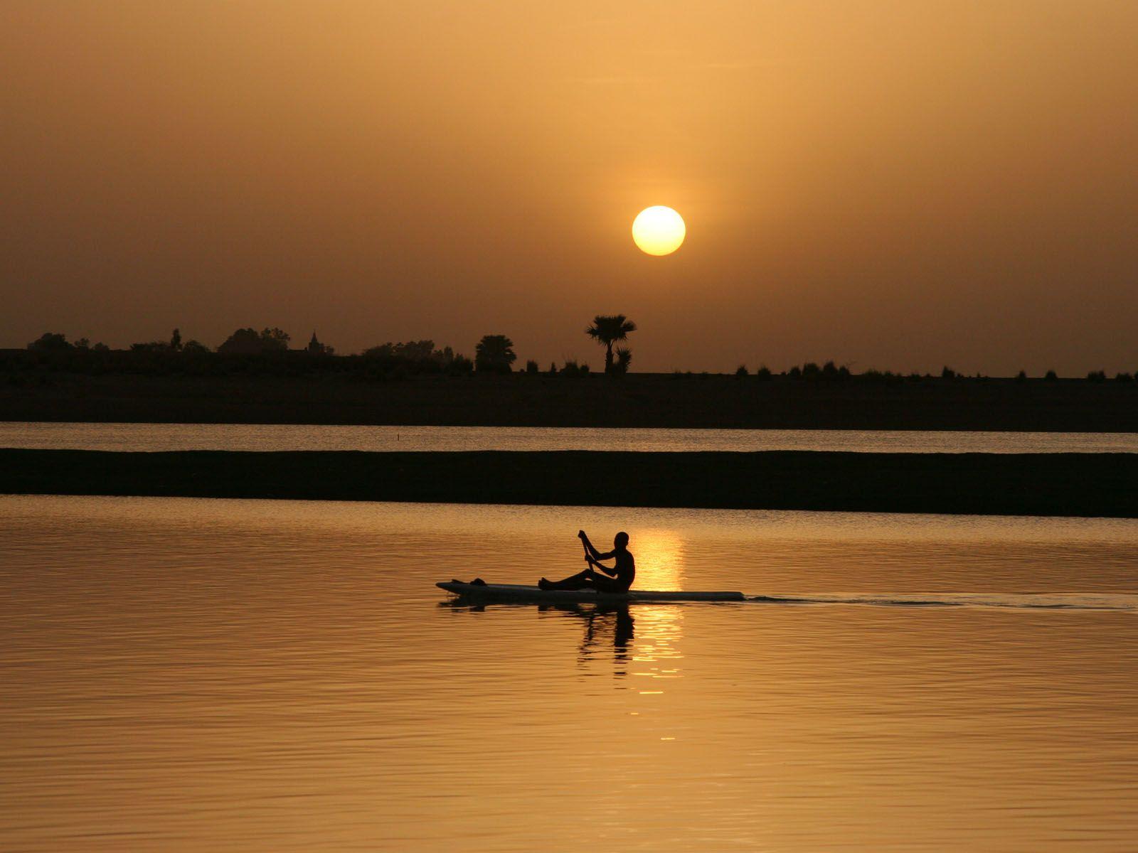 Sunset Niger River #Wallpaper