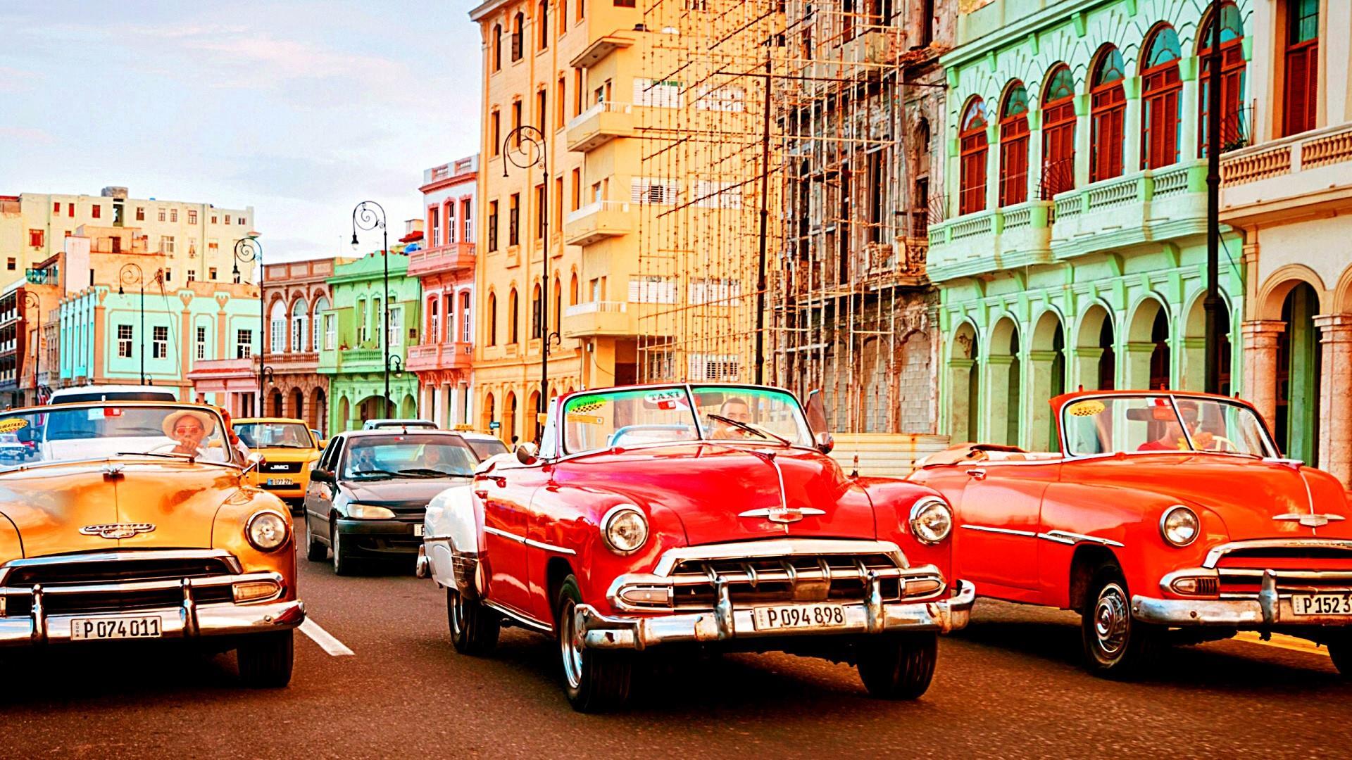 Retro Cars In Havana, Cuba