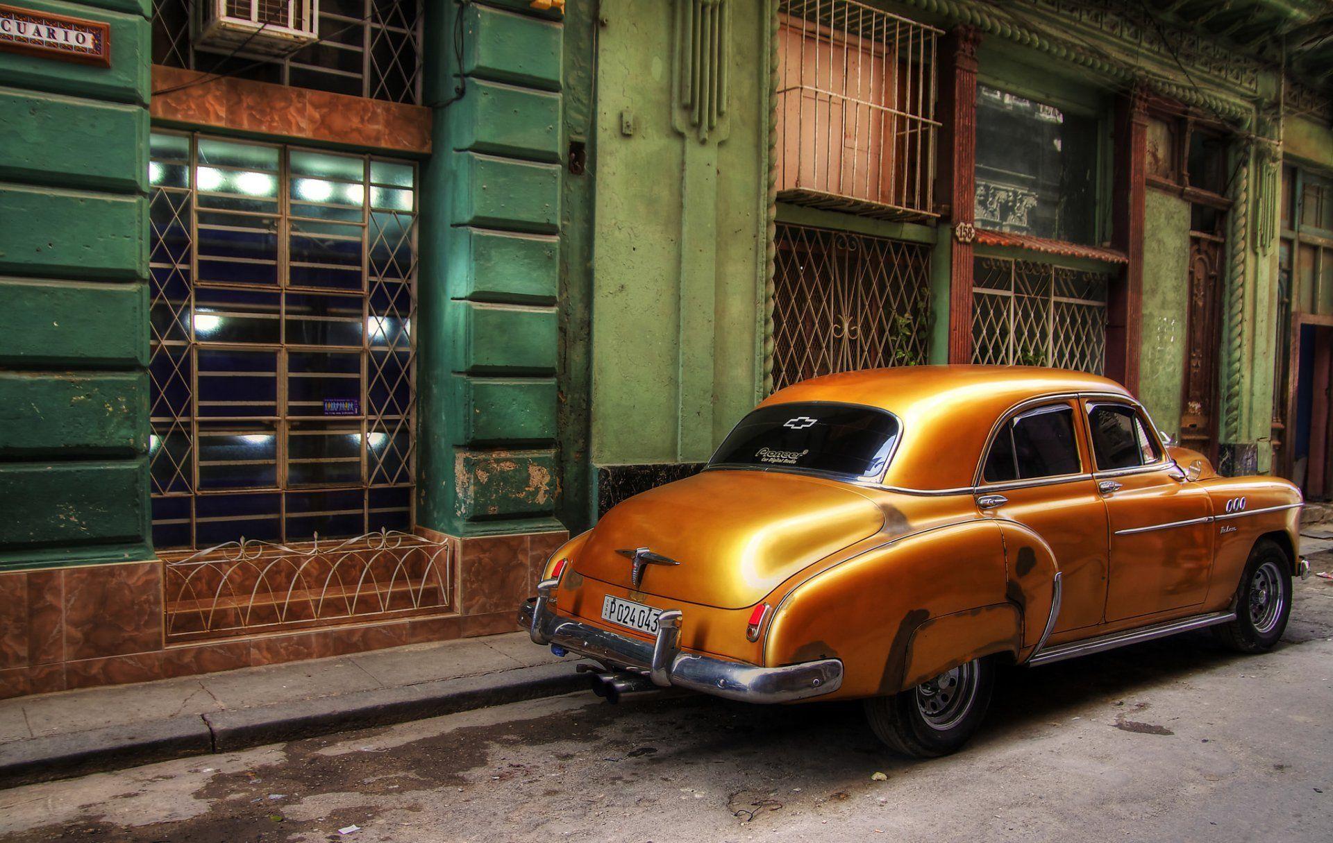 vehicles retro street house window cuba havana HD wallpaper