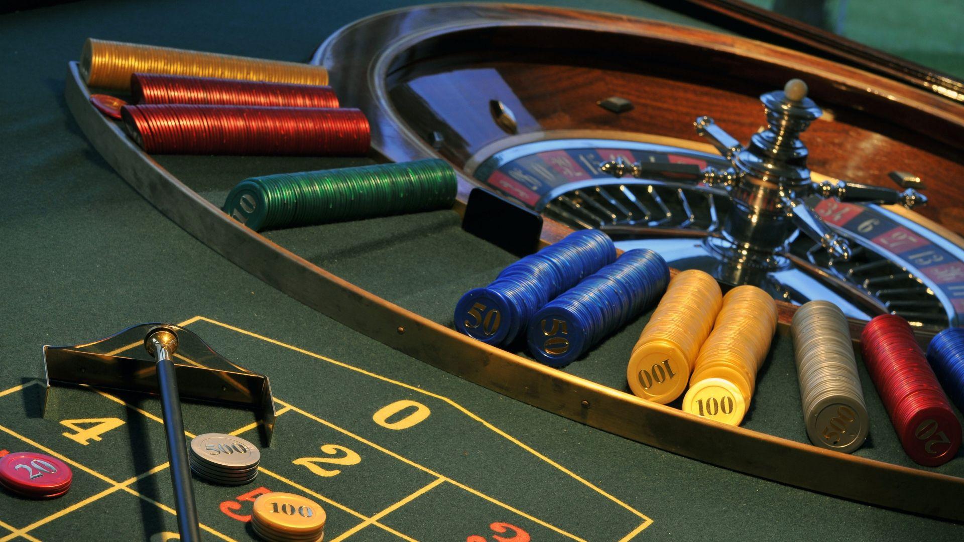 Download Wallpaper 1920x1080 Casino, Roulette, Gambling, Chips