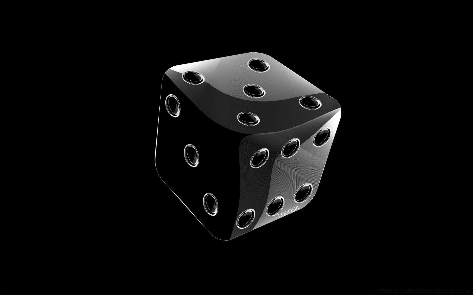 Black dice chance luck casino lucky gambling die desktop HD