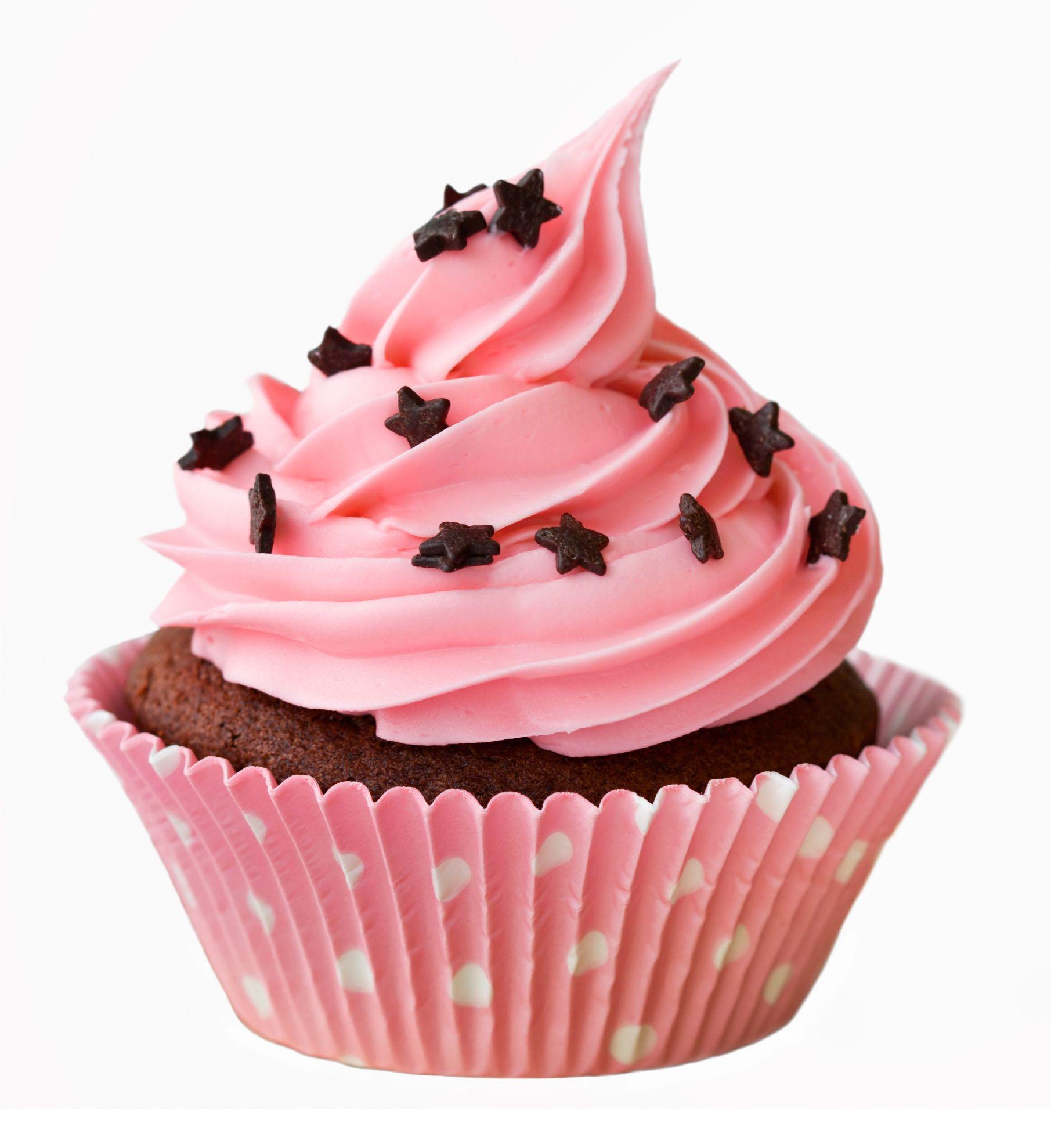 Te apuntas a la moda cupcake?. Chocolate stars, Pink cupcakes