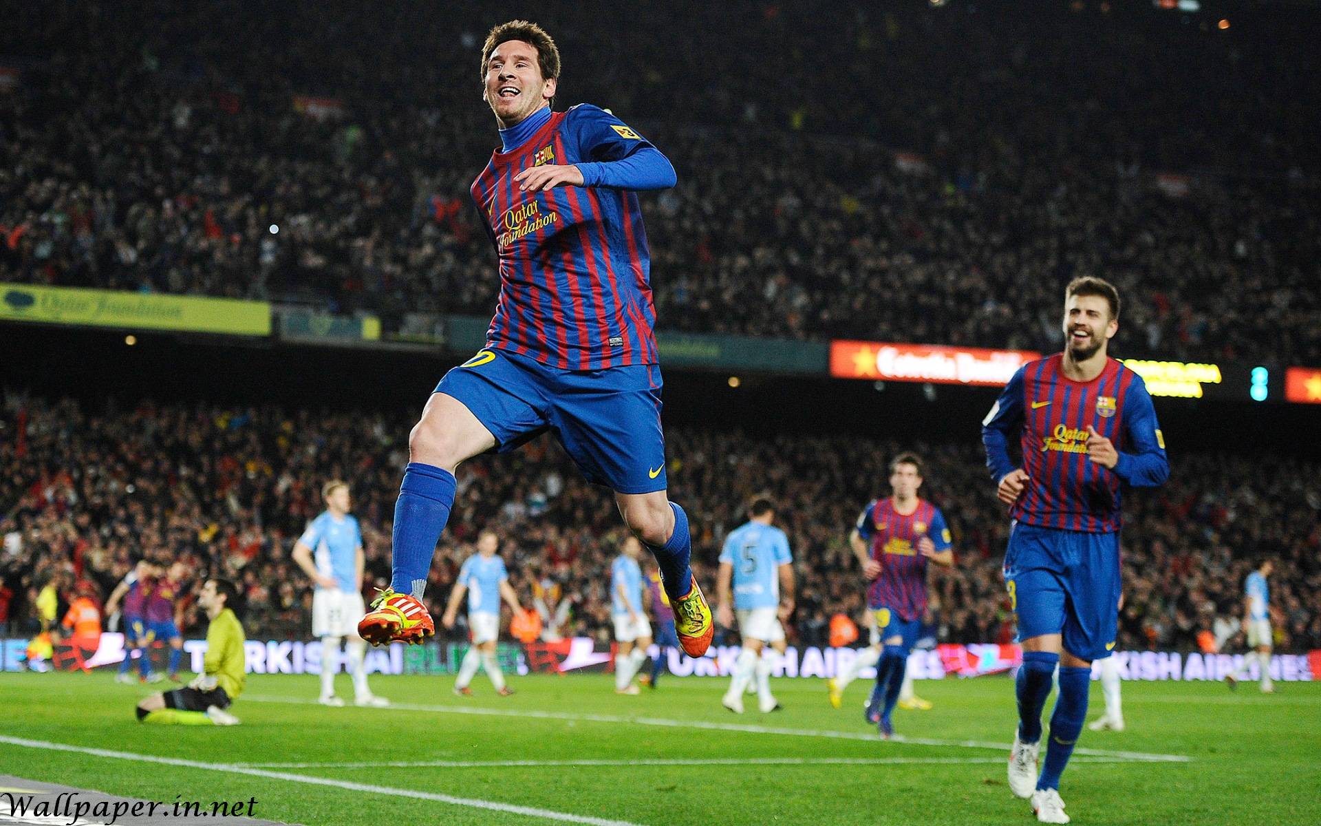 Lionel Messi Goal Celebration HD Wallpaper Free Download