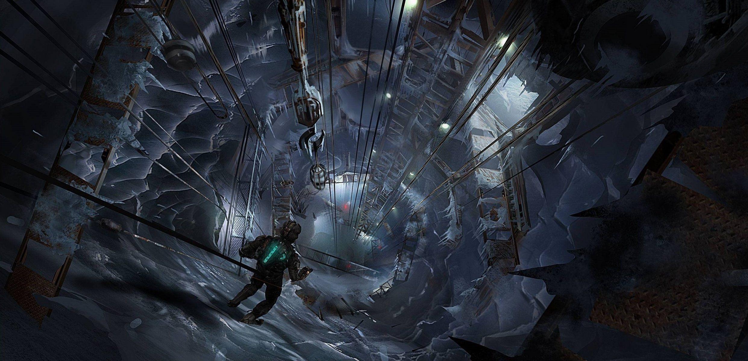 dead space 3 electronic arts visceral games isaac clarke art snow