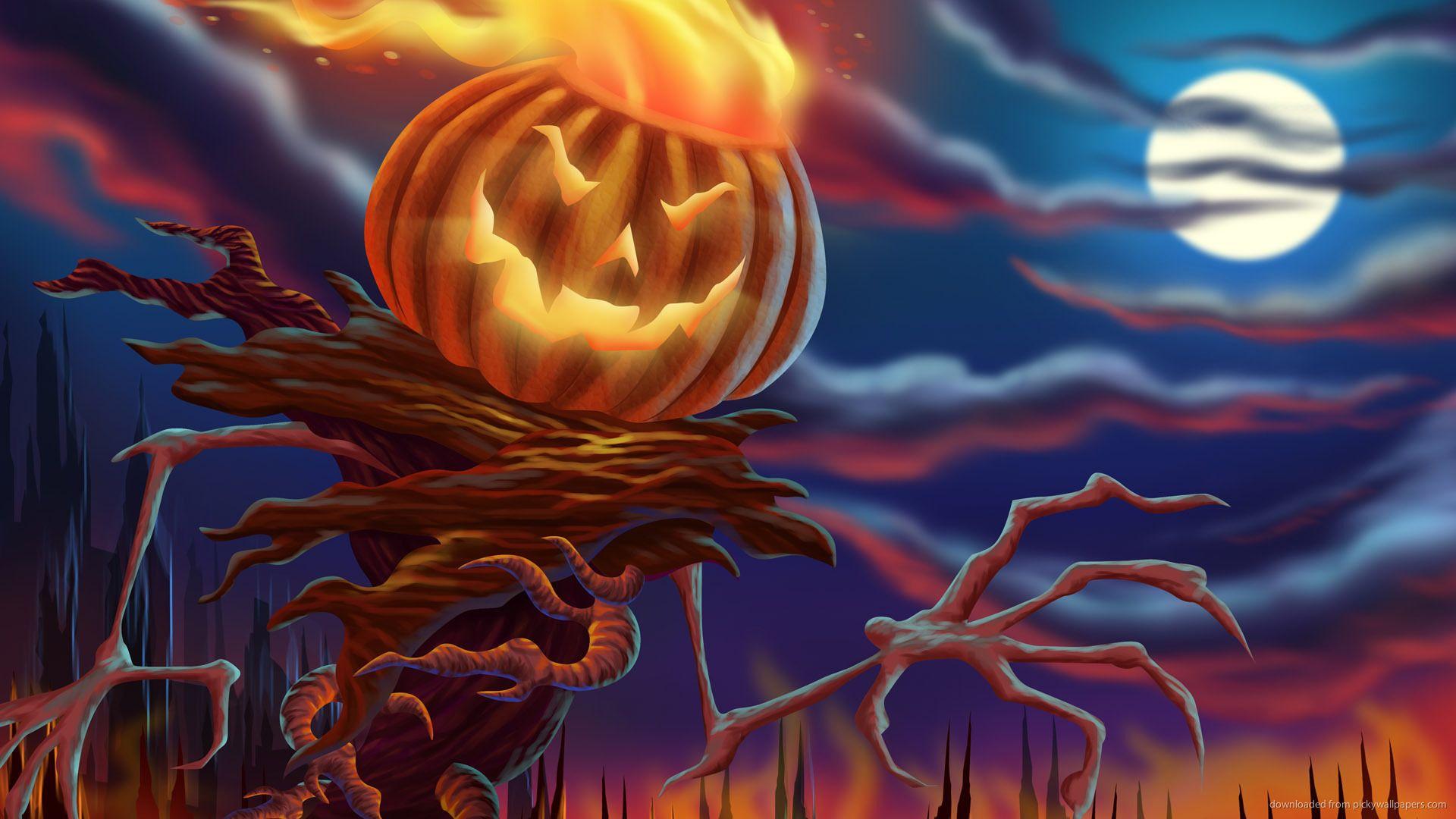 Download 1920x1080 Horror Jack O' Lantern Wallpaper