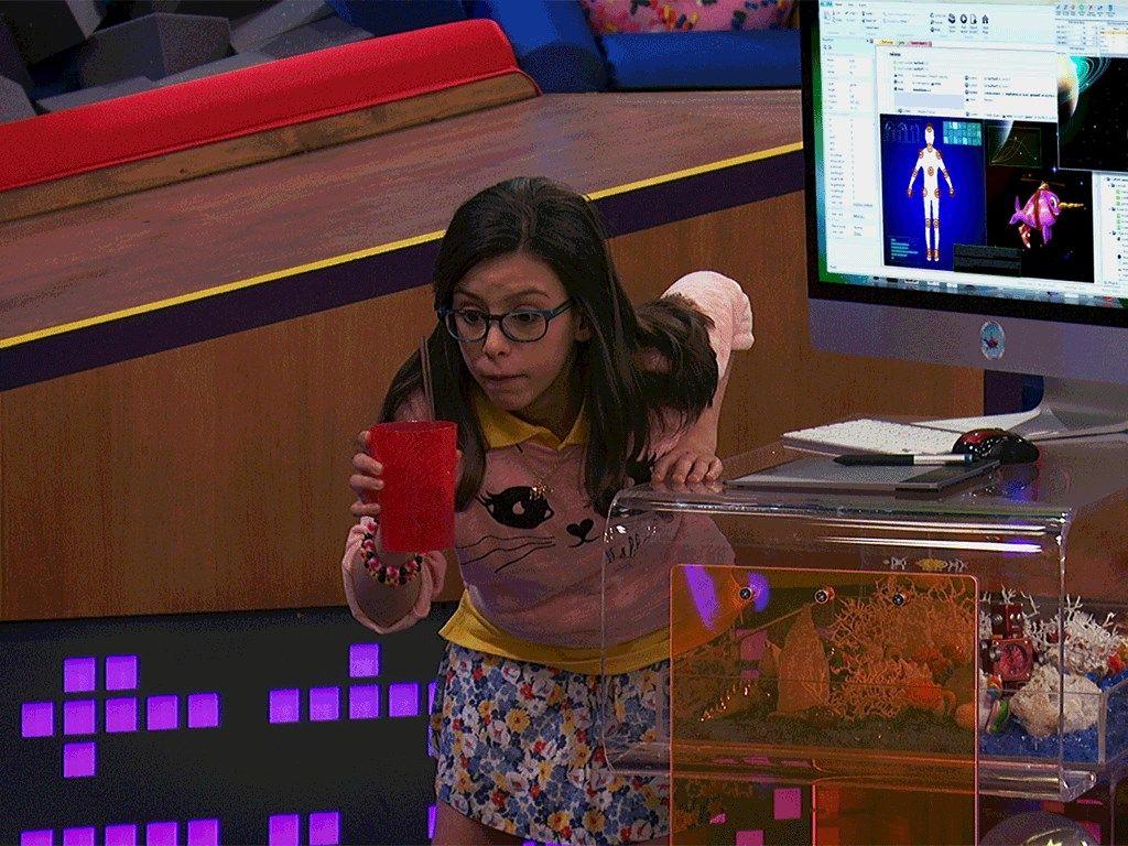 Download Babe On Orange Top Game Shakers Wallpaper