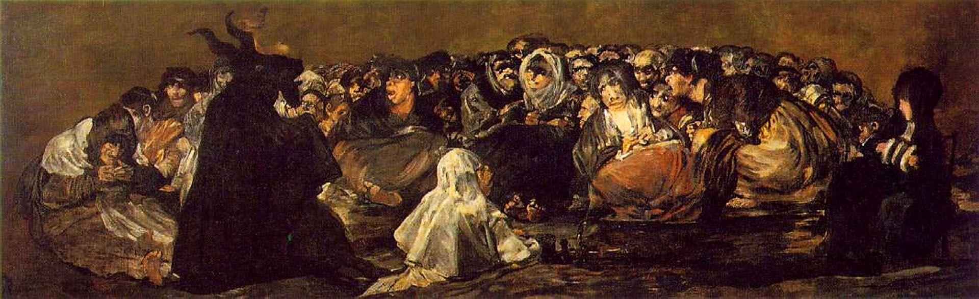 Witches Sabbath Black Painting Goya Wallpaper Image