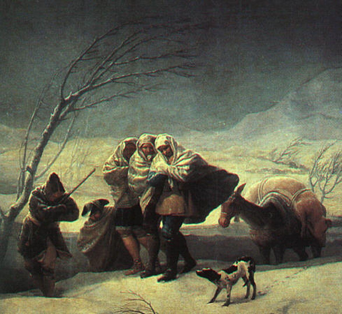 Winter The Snowstorm Goya Wallpaper Image