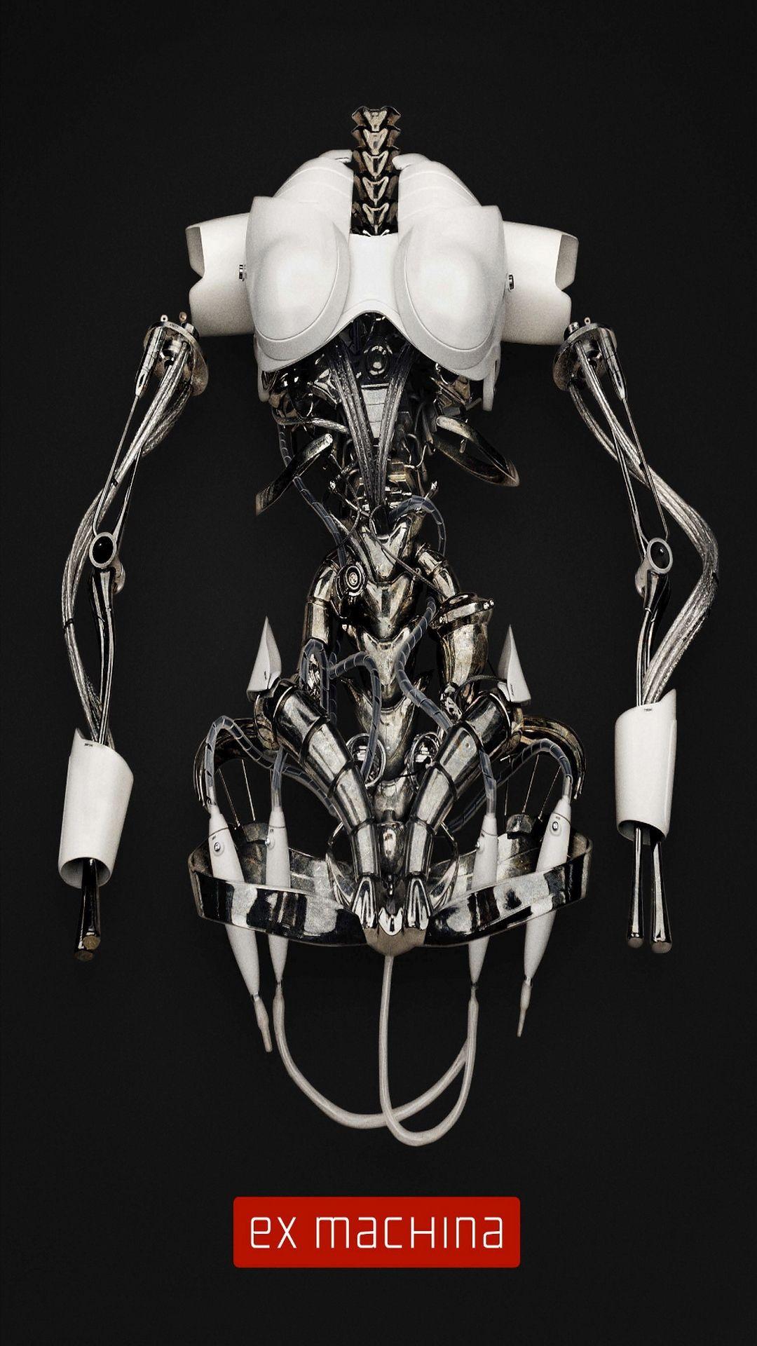 Ex Machina Movie Poster Robot Skeleton iPhone 6 Plus HD Wallpaper