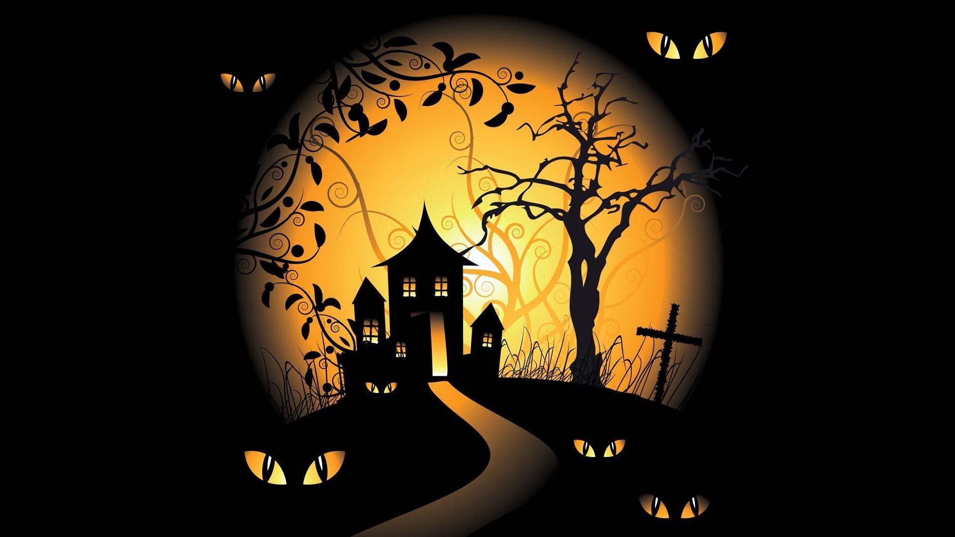 Halloween spooky digital art bats black background vector