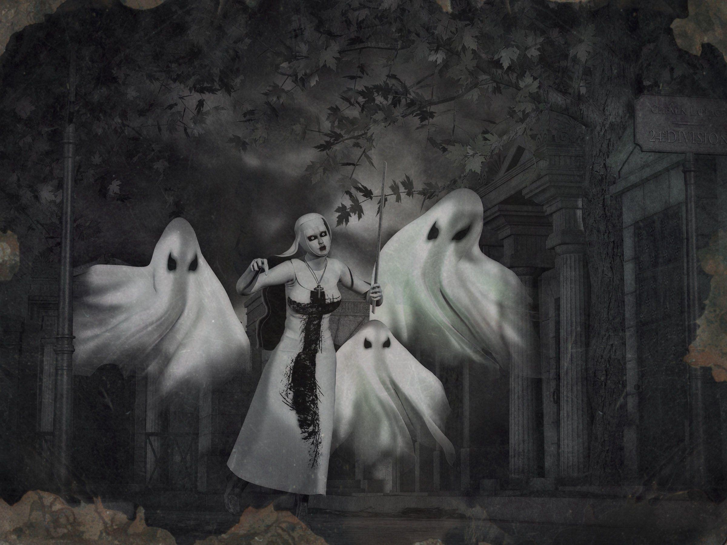 Halloween Dark Horror Ghost Occult Witch Satanic Gothic Wallpaper
