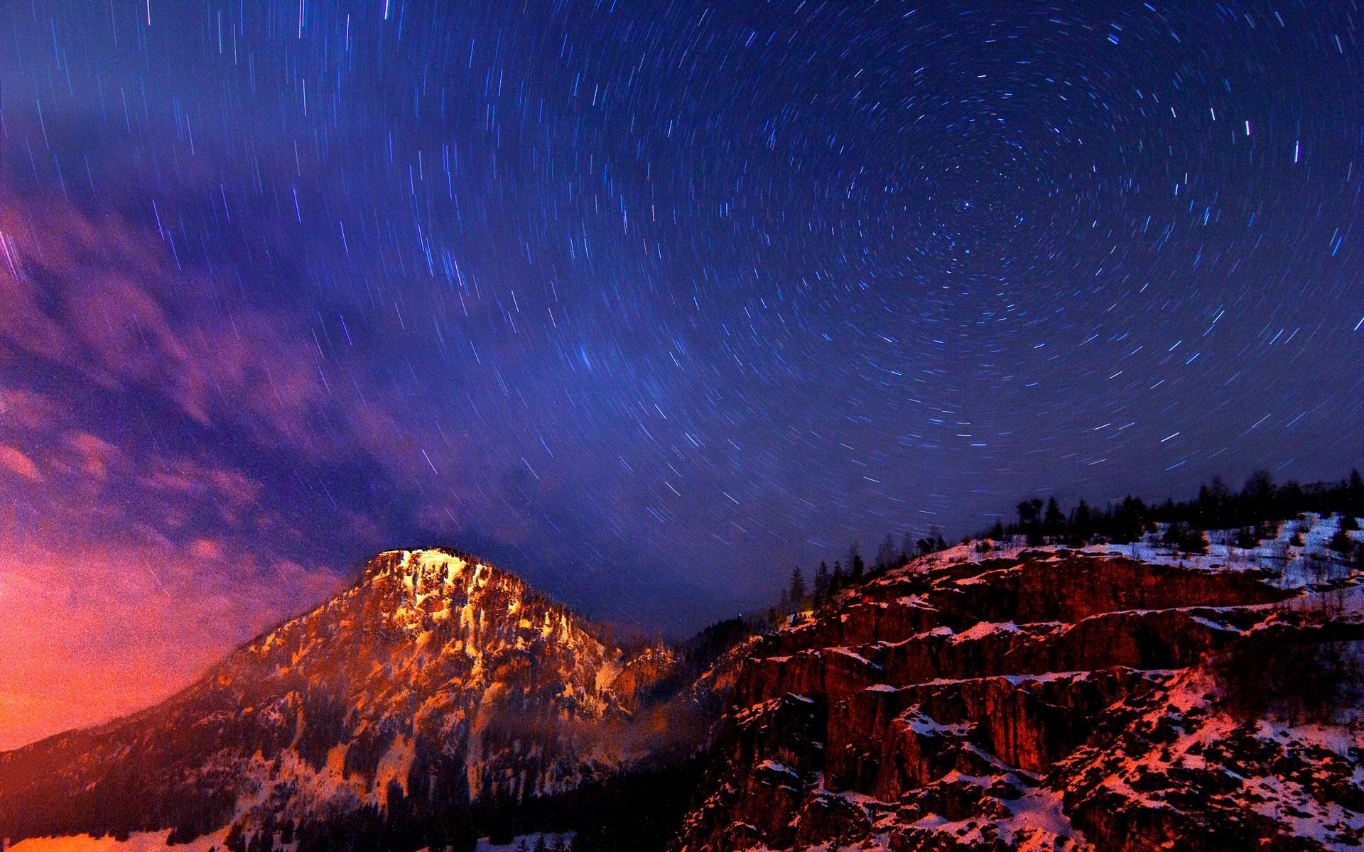 Orionid Meteor Shower Over The Mountain wallpaper. other