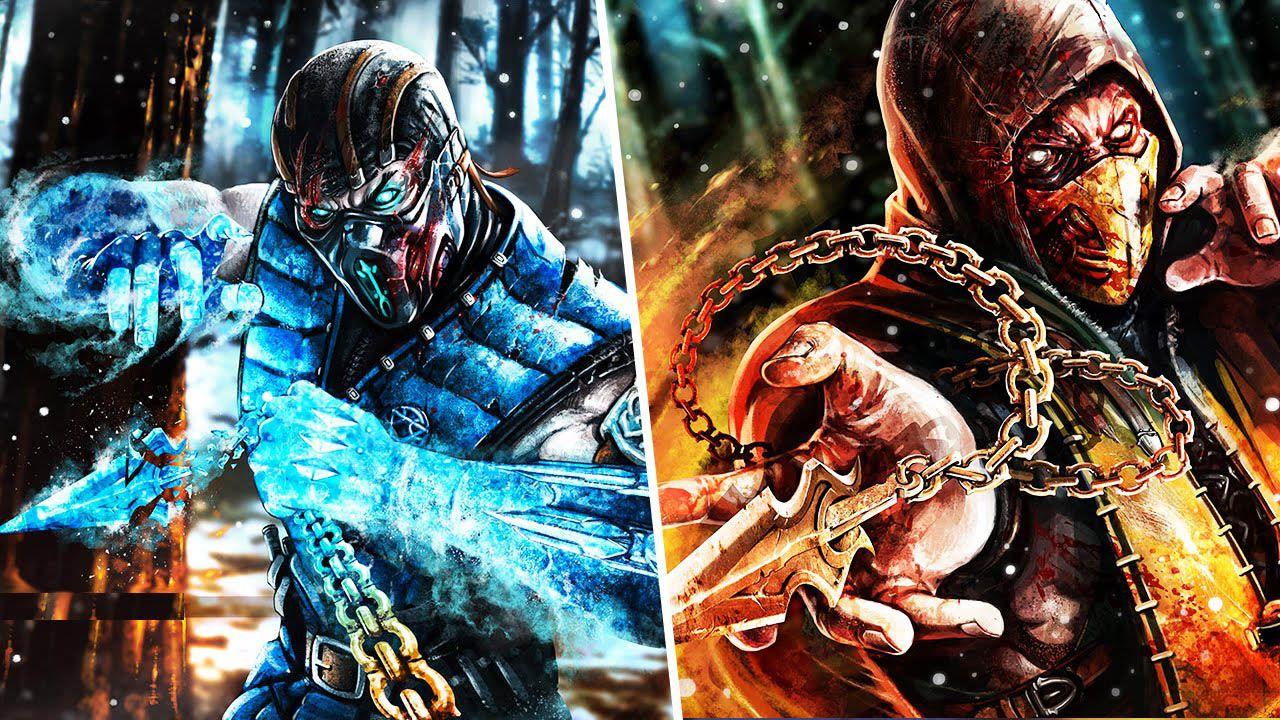 Mortal Kombat Artwork: Sub Zero & Scorpion 16 9