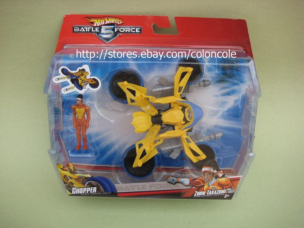 Hot Wheels Battle Force 5 Chopper with Zoom Takazumi Figur