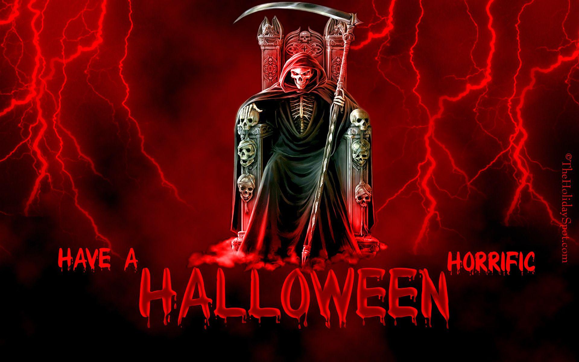 Dark Grim Reaper horror skeletons skull creepy halloween wallpapers
