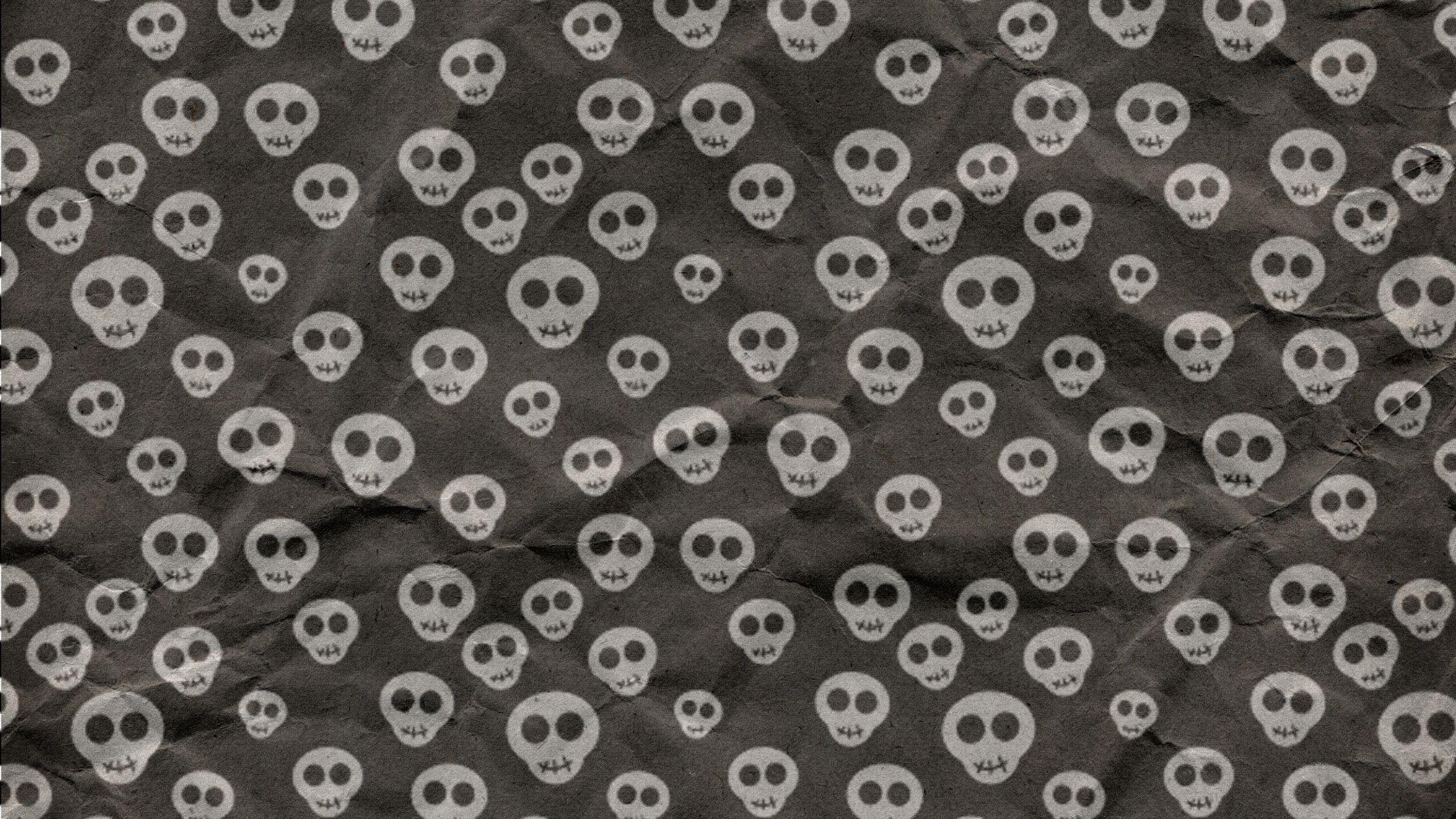 2560x1440 Texture,, Halloween, Background, Skull Wallpapers and