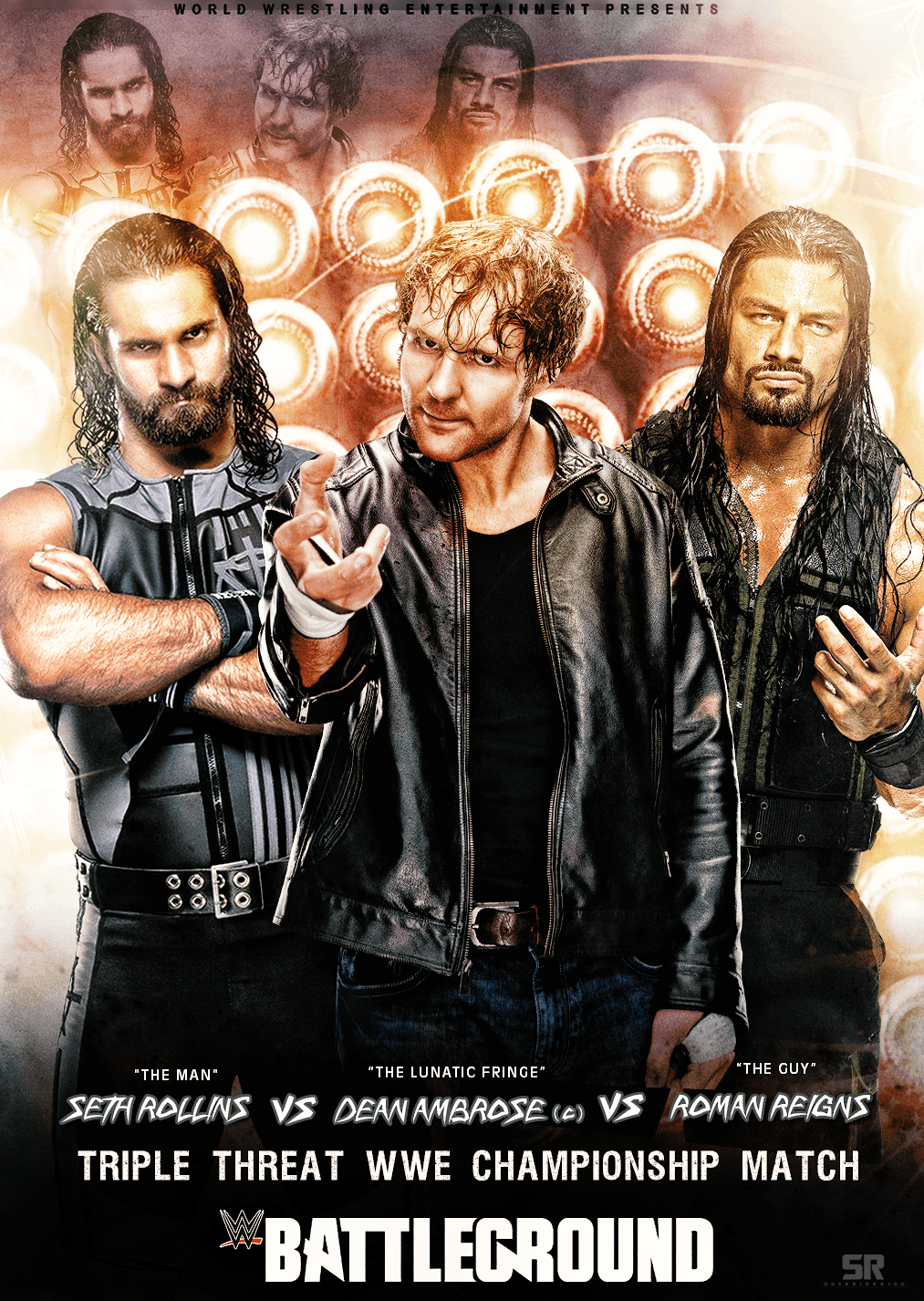 Shield Triple Threat WWE Battleground Matchcard