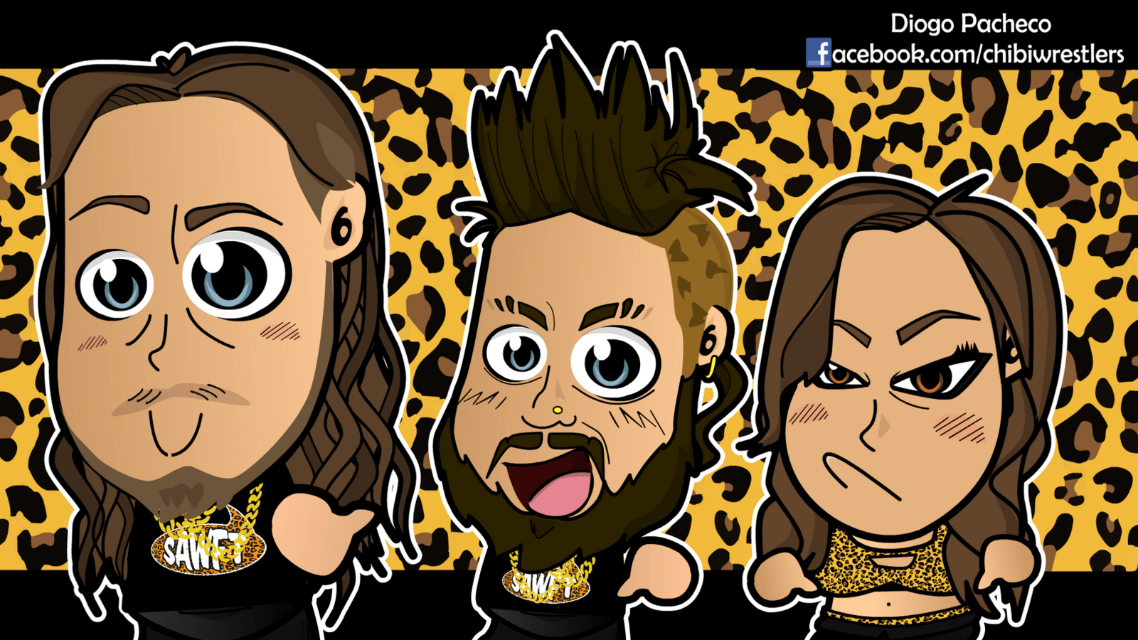 Enzo Amore and Big Cass Chibi Wallpaper