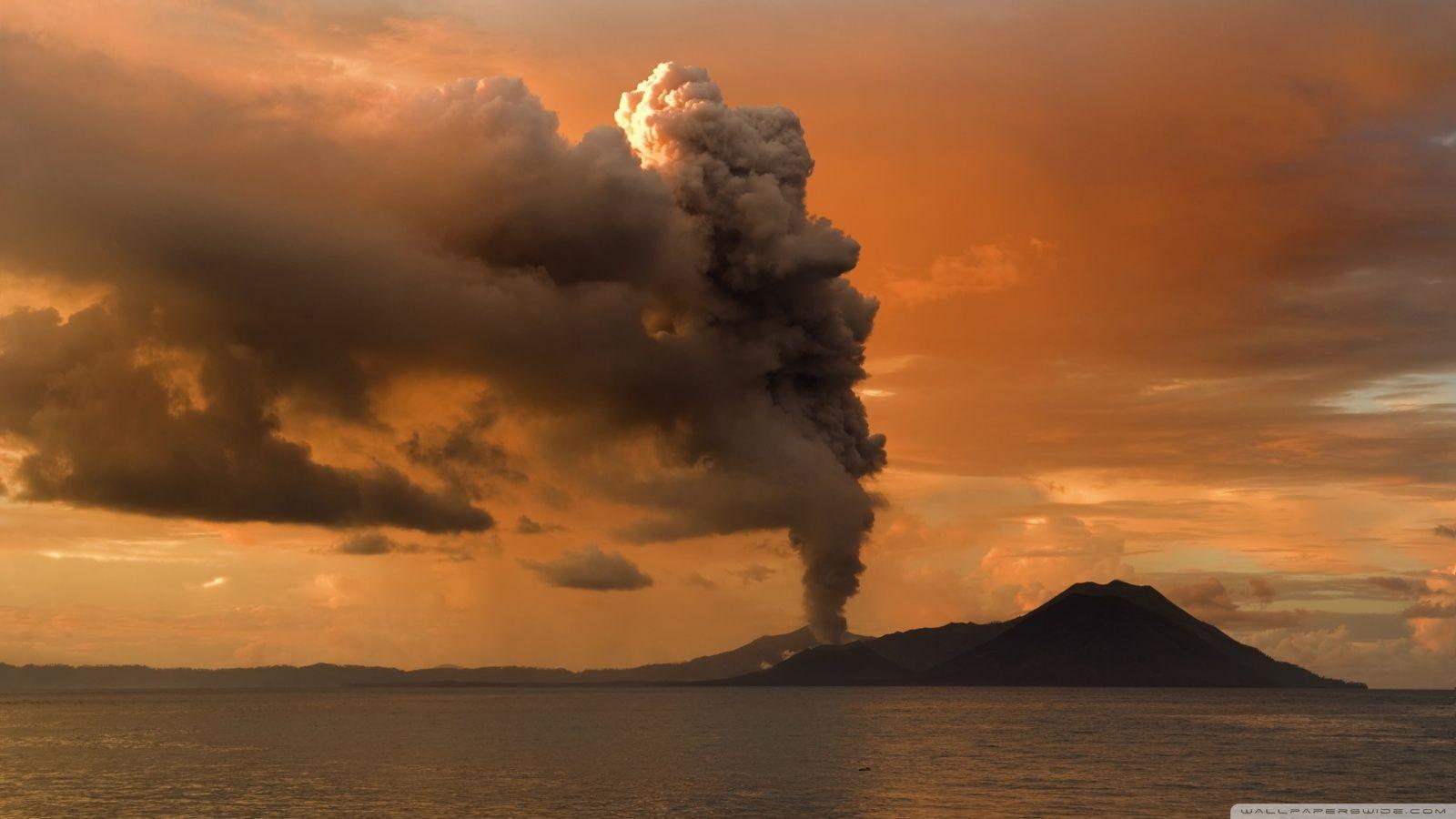 Volcanic Eruption in Papua, New Guinea HD desktop wallpaper, High