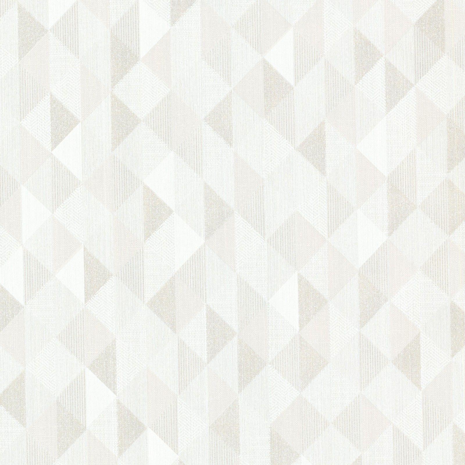 Non Woven Wallpaper Retro Blue Cream Silver Rasch Textil Prisma 20957