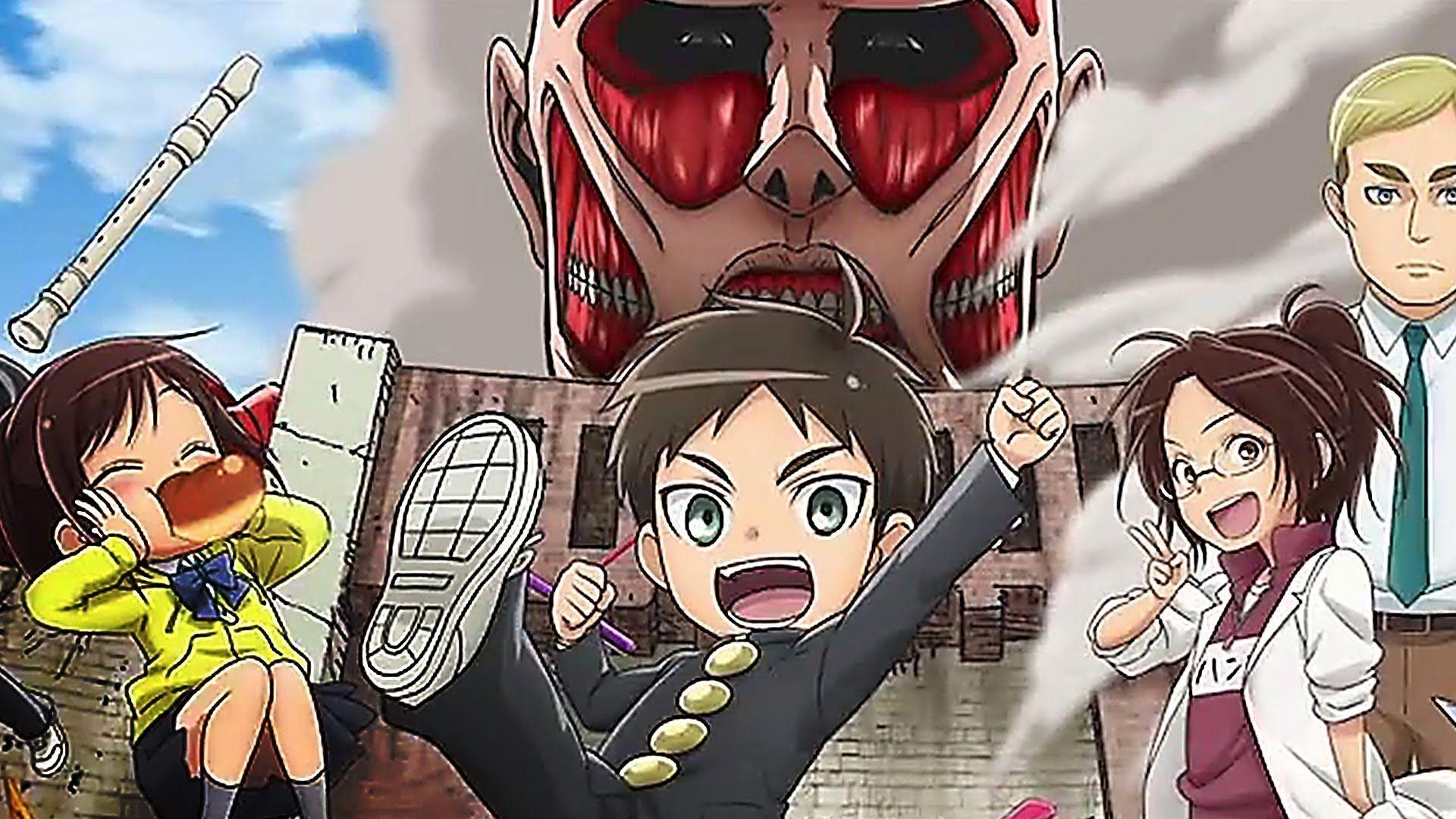 Attack on titan Junior HighShingeki! Kyojin Chuugakkou episode 1