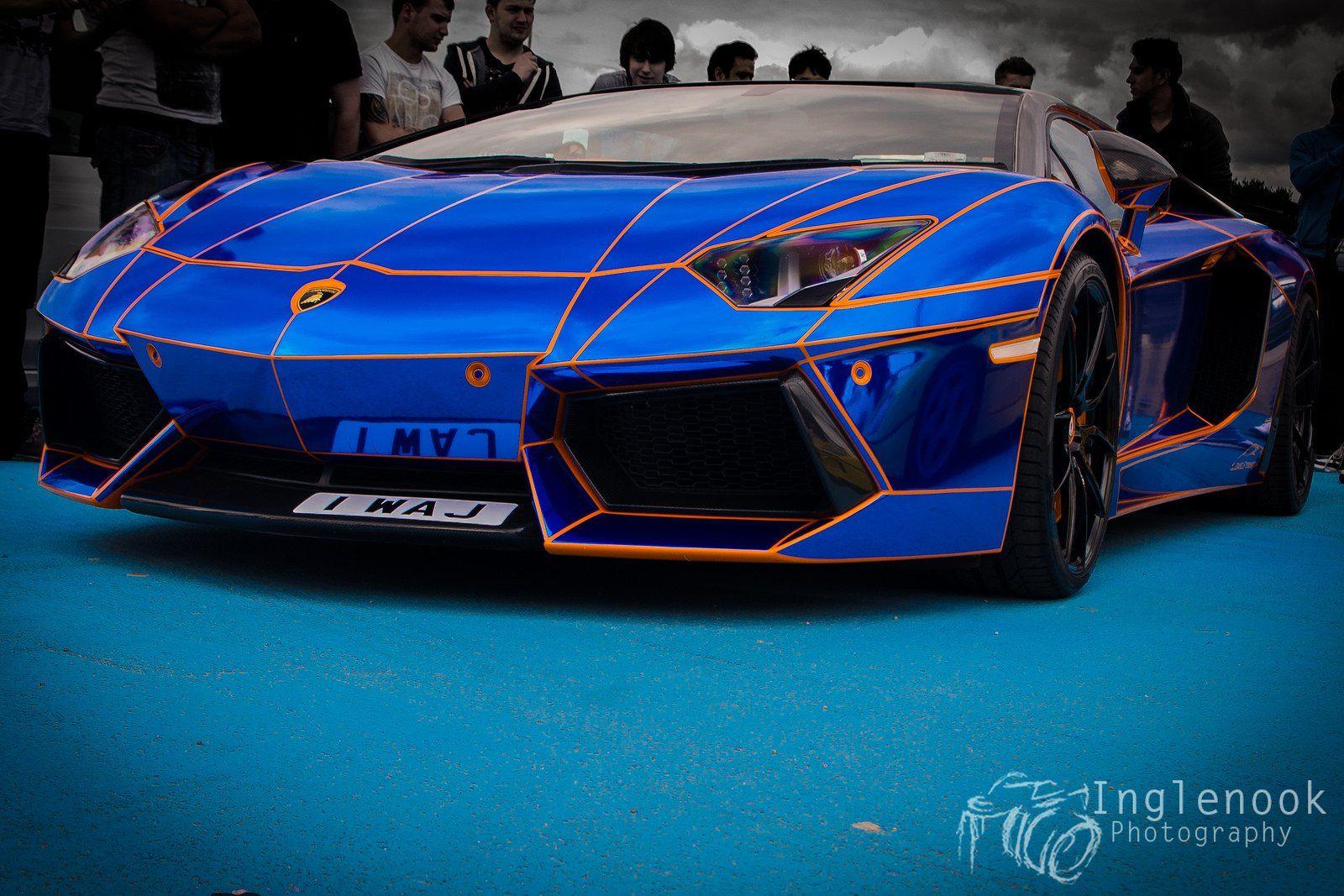 Lamborghini Aventador Blue Neon