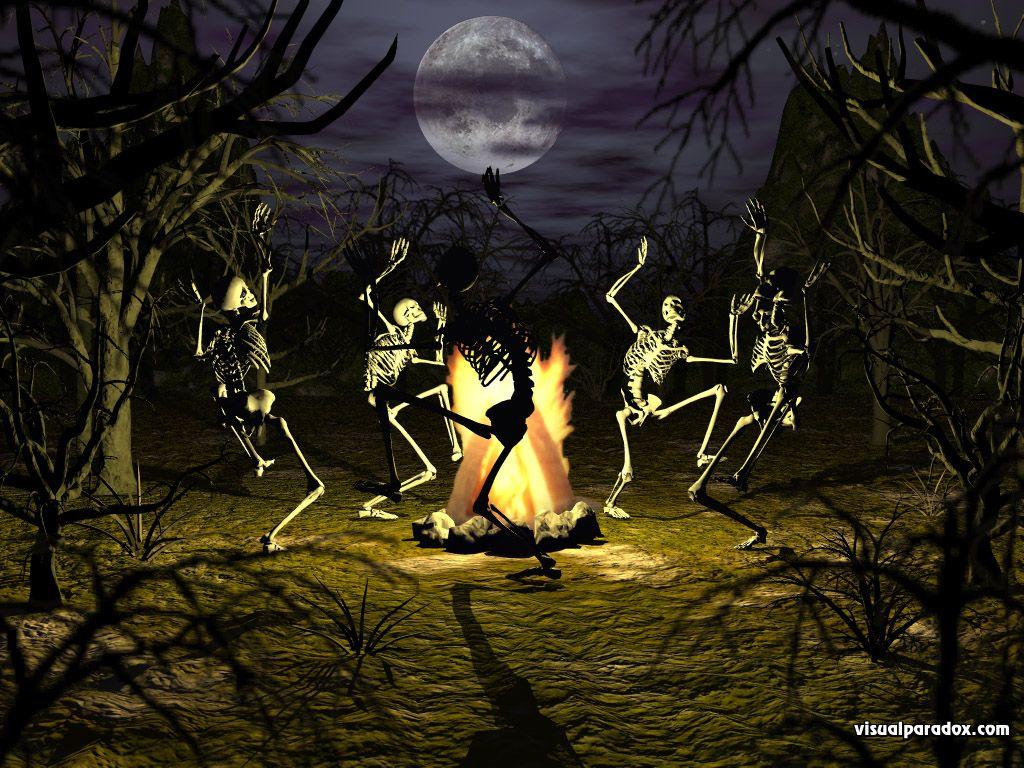 Haunted Halloween Background. Full Moon Trees Scary Haunted
