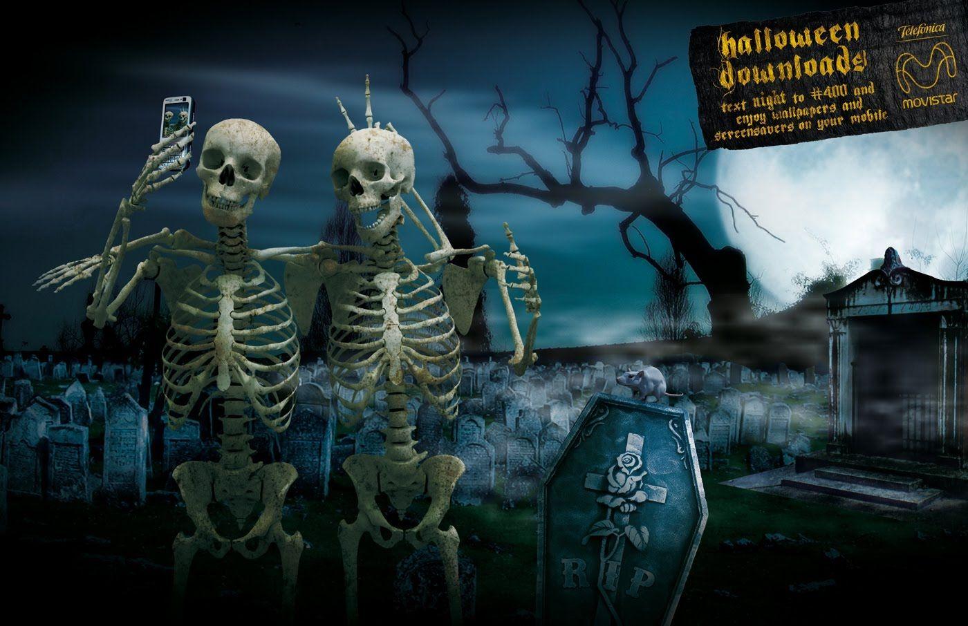 Halloween Skeleton Background