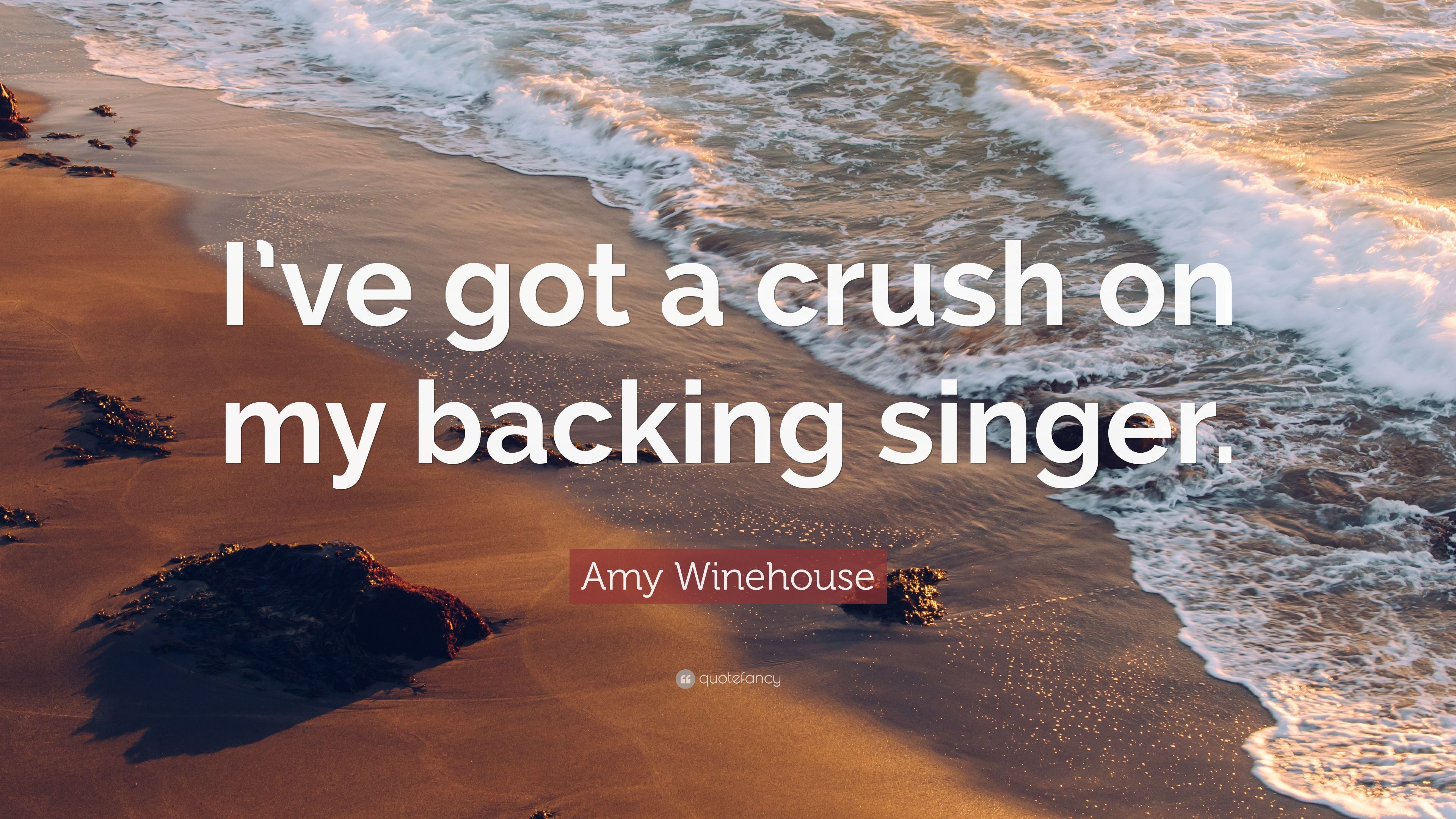 Amy Winehouse Quote: “I've got a crush on my backing singer.” 5