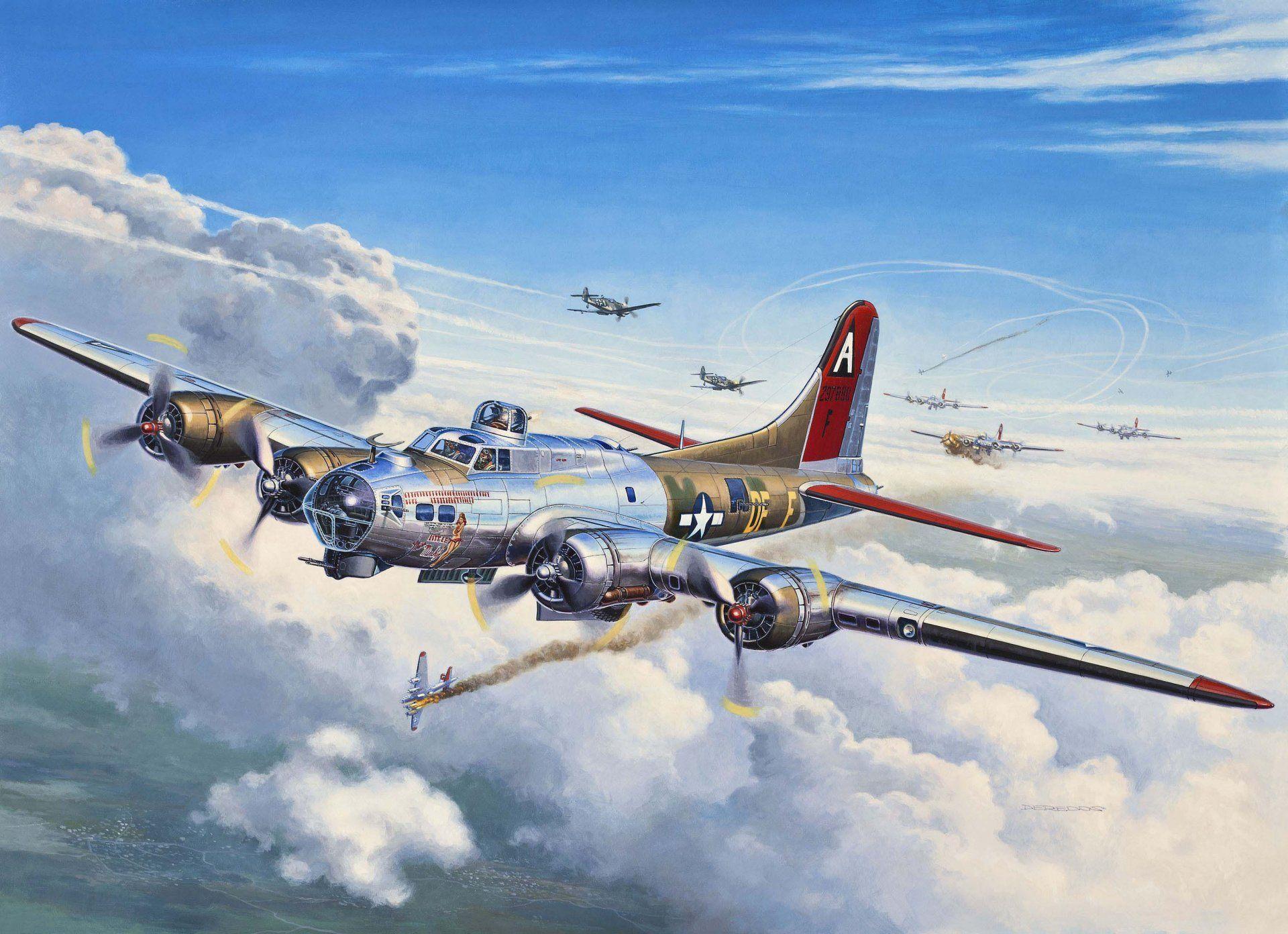 Art Plane Boeing B 17 Flying Fortress Flying Fortress American All
