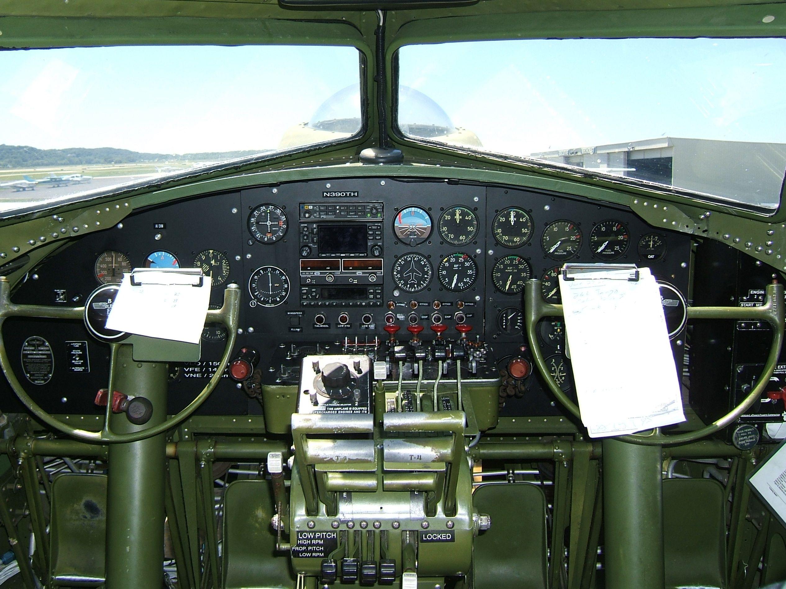 Boeing B 17 Flying Fortress Instrument Panel Cockpit