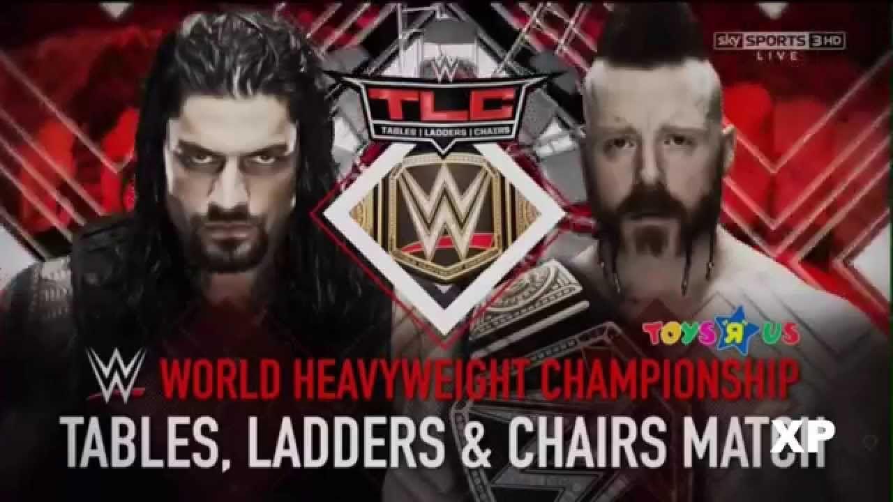 WWE TLC 2015 Roman Reings vs Sheamus Official Match Card HD