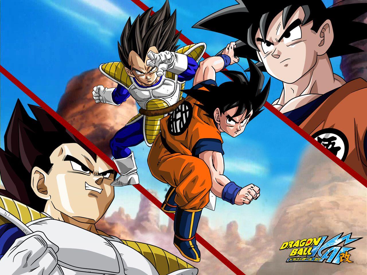Goku and Vegeta face off! The whole scene before they stared was