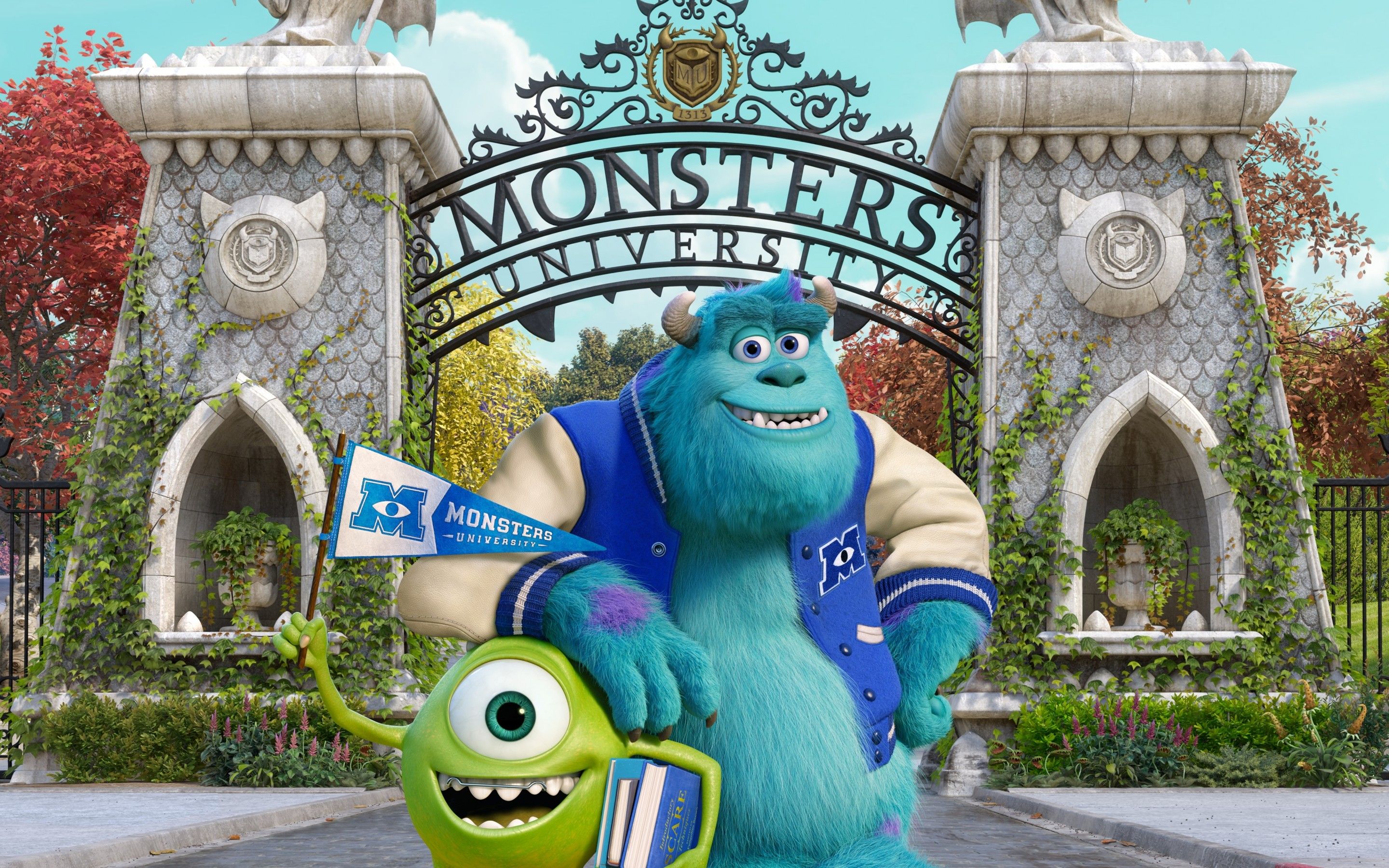 Download Monsters University Iconic Trio Wallpaper