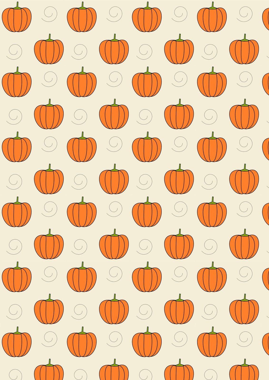 FREE printable pumpkin pattern paper - ^^. Just draw faces