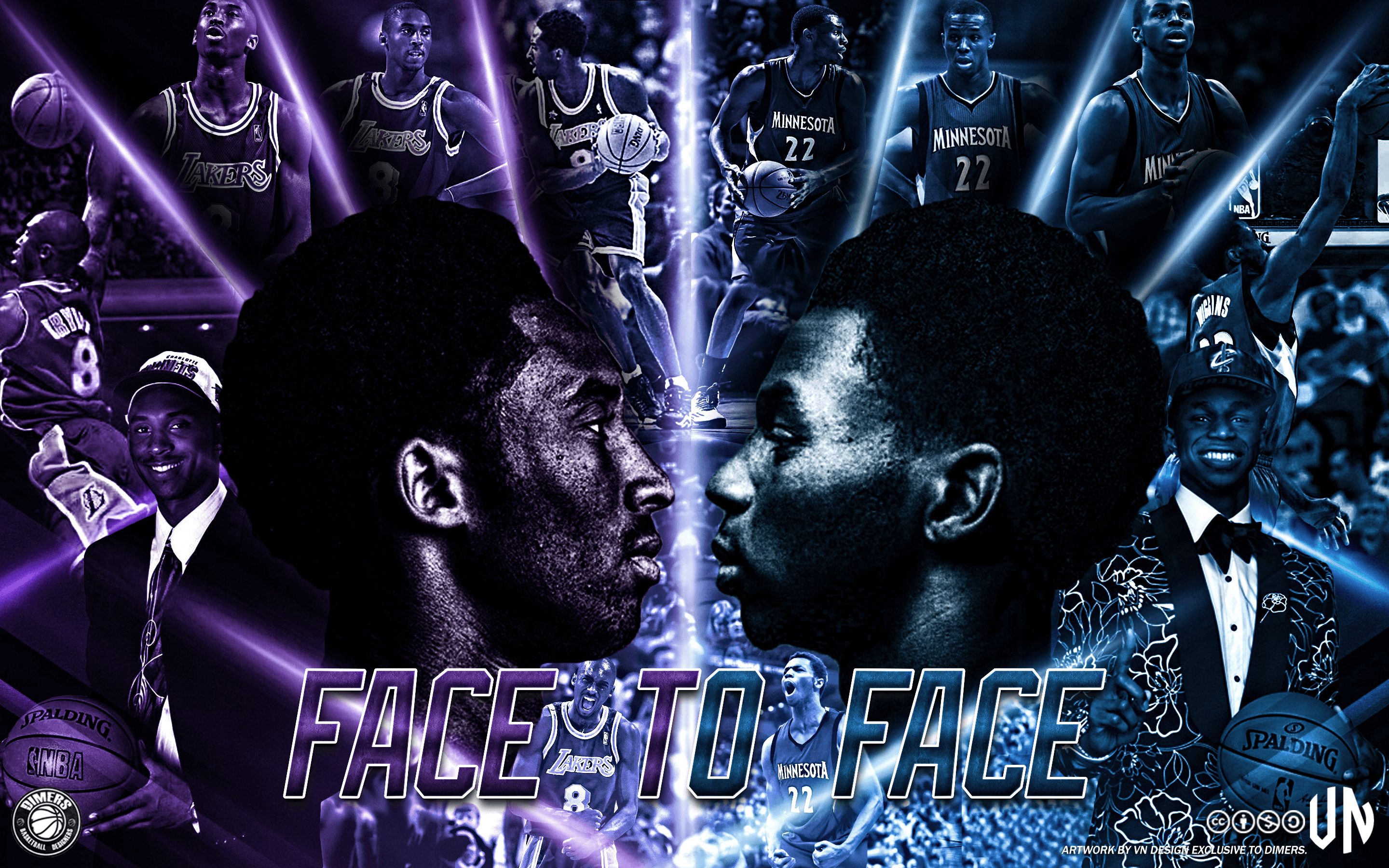 Kobe Bryant Andrew Wiggins Face to Face wallpaper