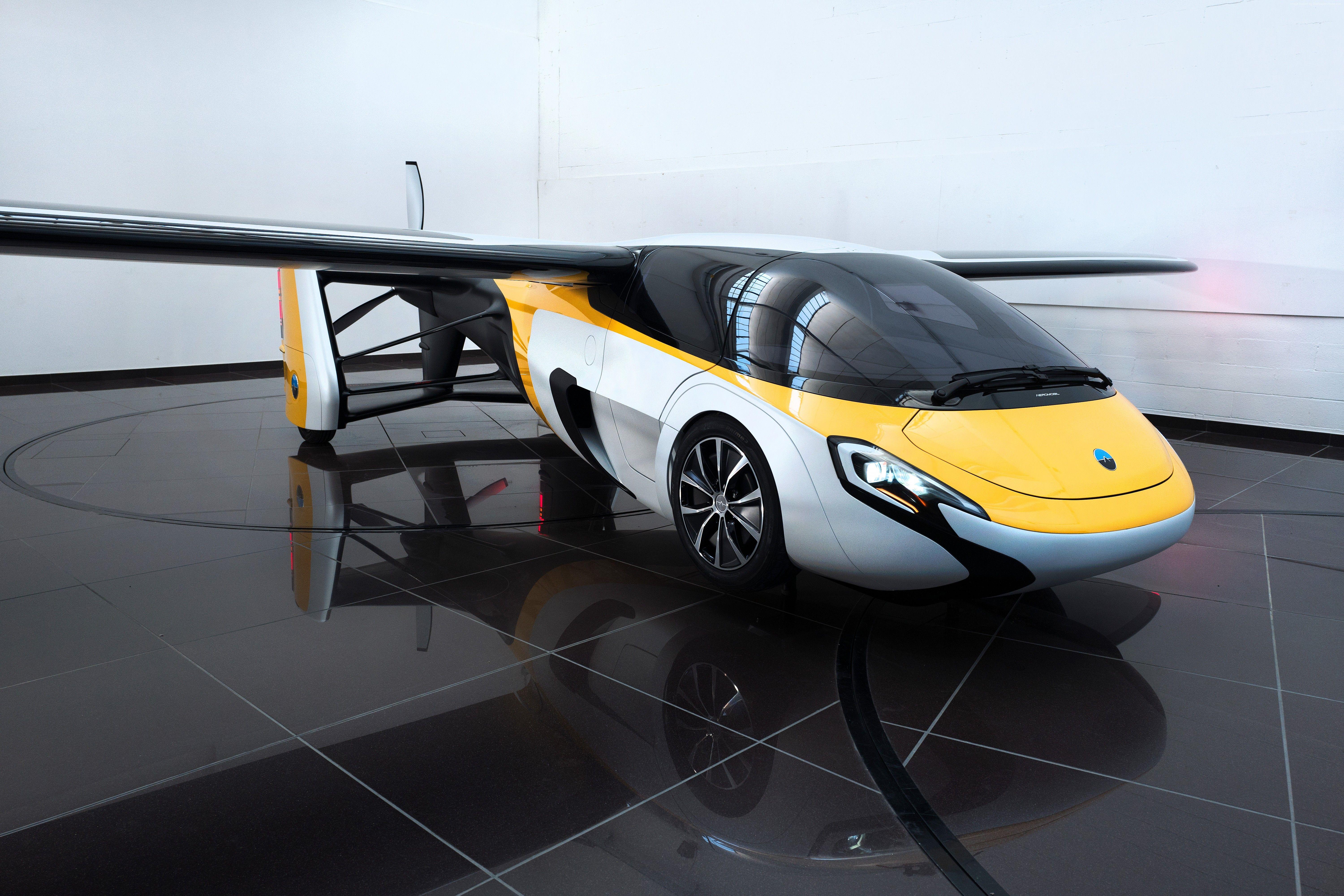 Wallpaper AeroMobil 3. concept, aircraft, flying car, runway