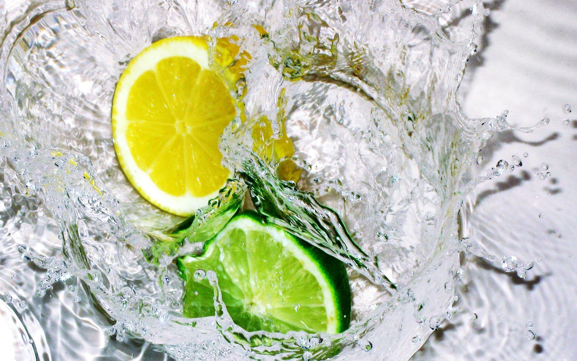 Water limes lemons wallpaperx1200