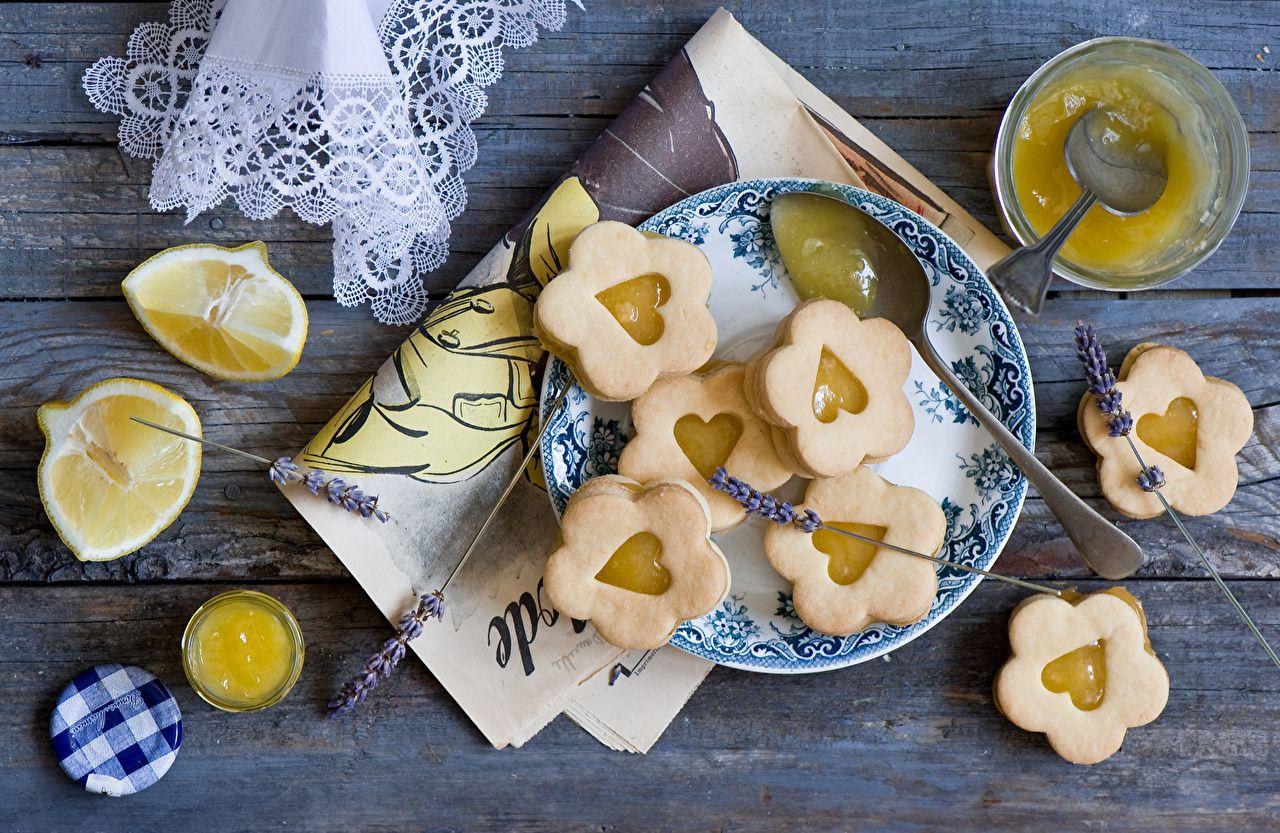 Wallpaper Honey Lemons Food Plate Cookies Baking