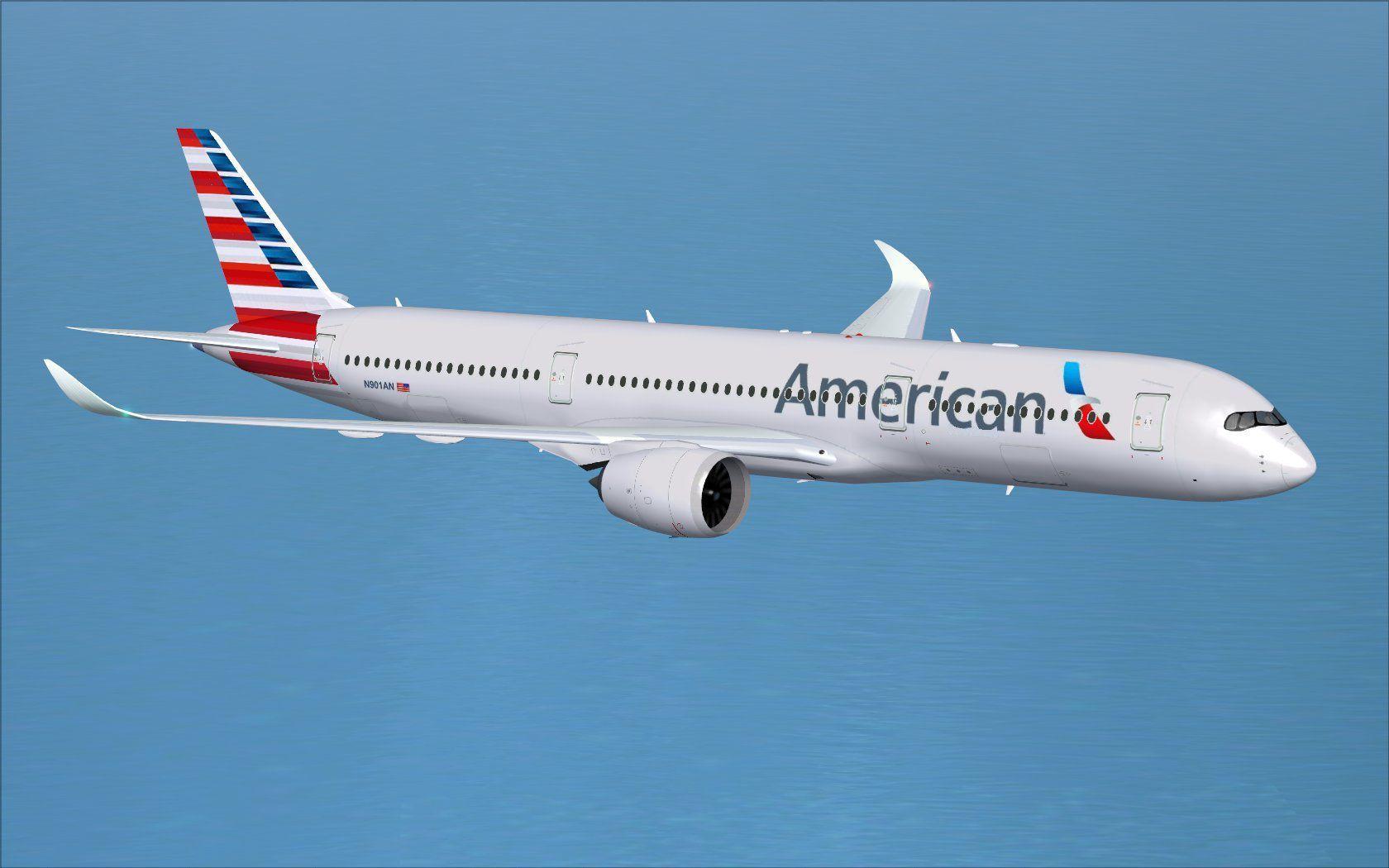 American, Airlines, Flying, Wide, Hwallpaper, Photo, Free