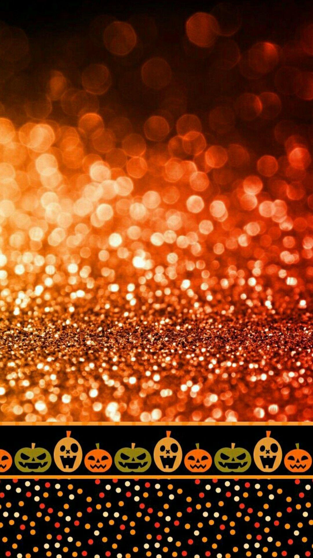 Halloween orange pumpkins iPhone wallpaper. Art - iPhone