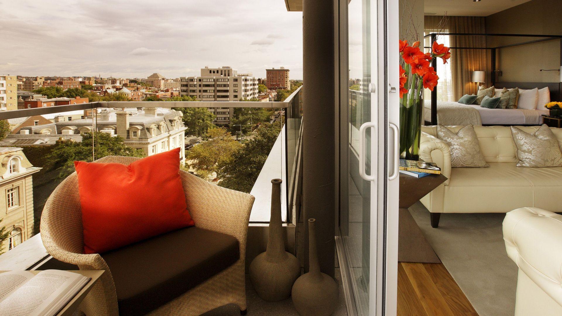 Download Wallpaper 1920x1080 Balcony, House, Apartment, Armchair